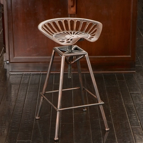 Industrial Metal Design Tractor Seat Adjustable Bar Stool (Black Brushed Copper) - NH942532 kitchen accessories, table linens