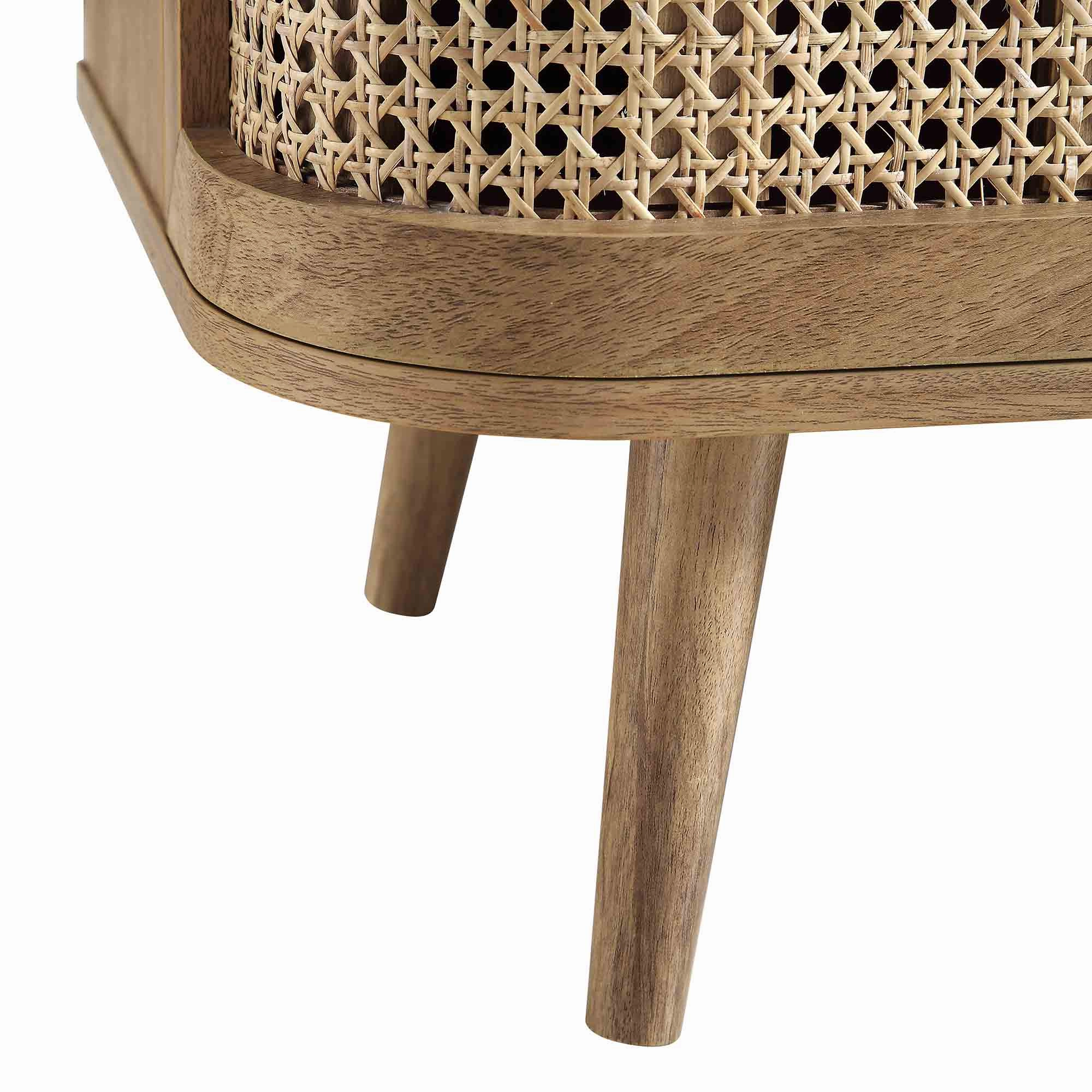 Izzy Curved Rattan 150cm TV Unit, Natural