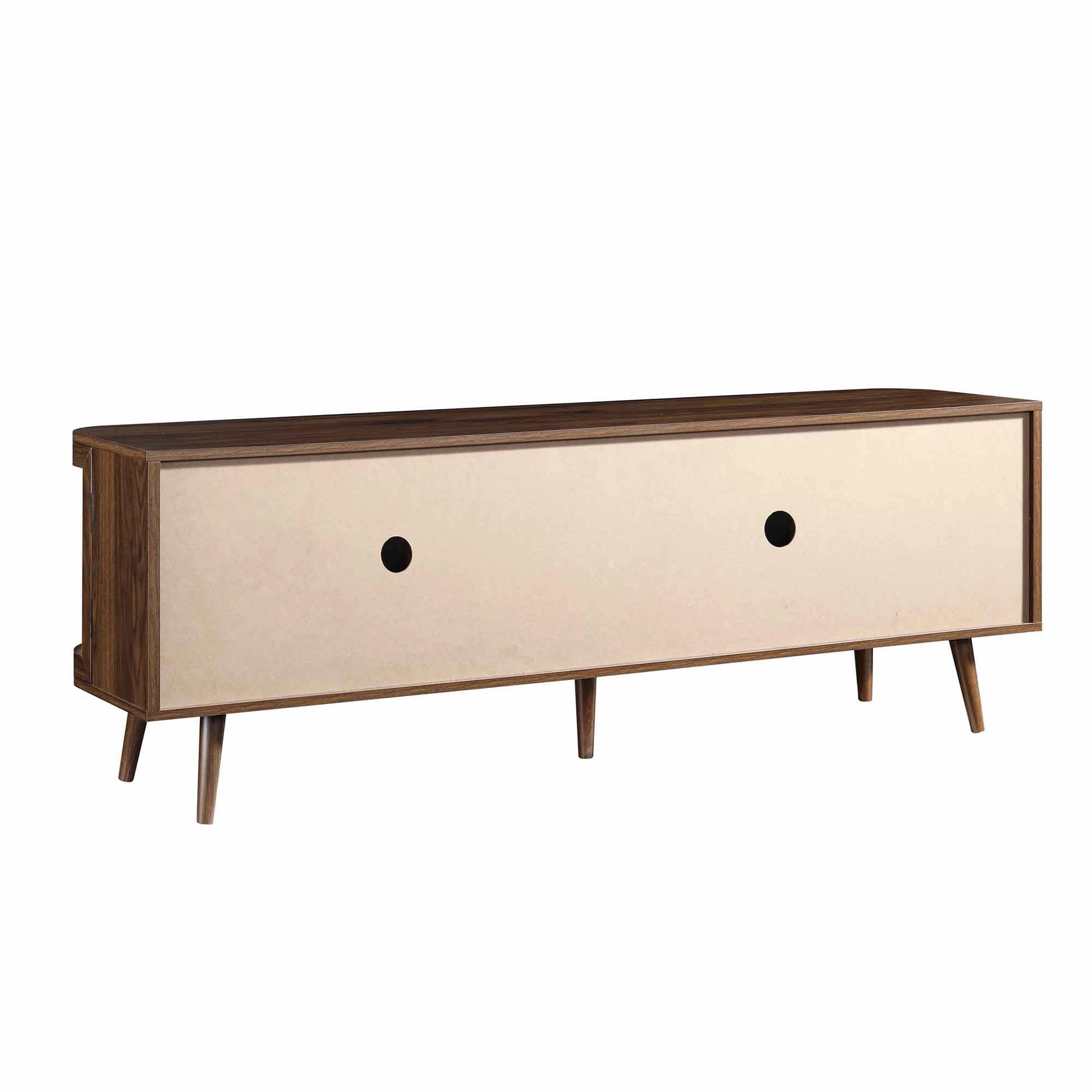 Izzy Curved Rattan 160cm Wide TV Unit, Walnut
