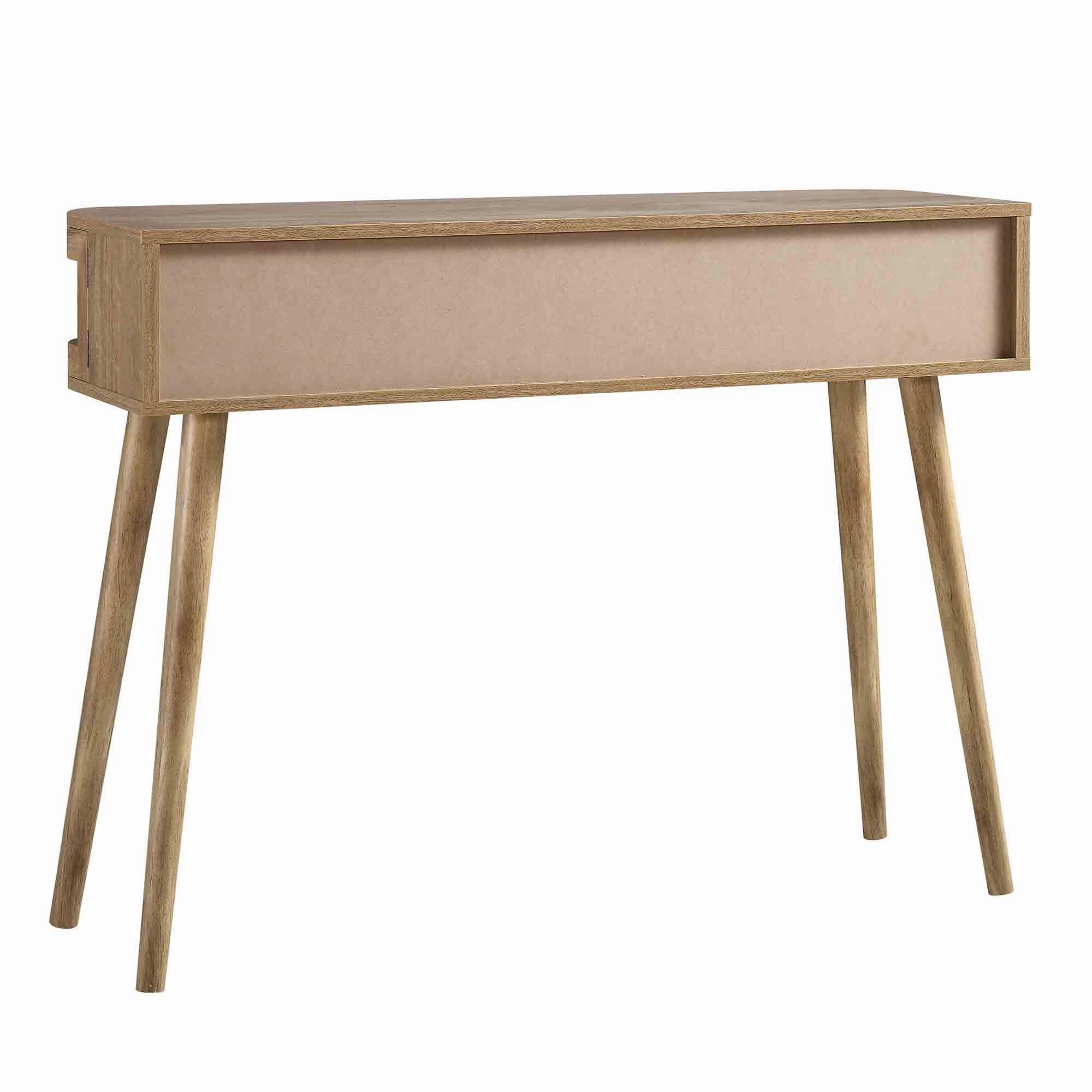 Izzy Curved Rattan 2-Door Table, Natural