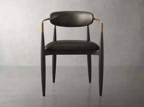 Jagger Faux Leather Dining Arm Chair