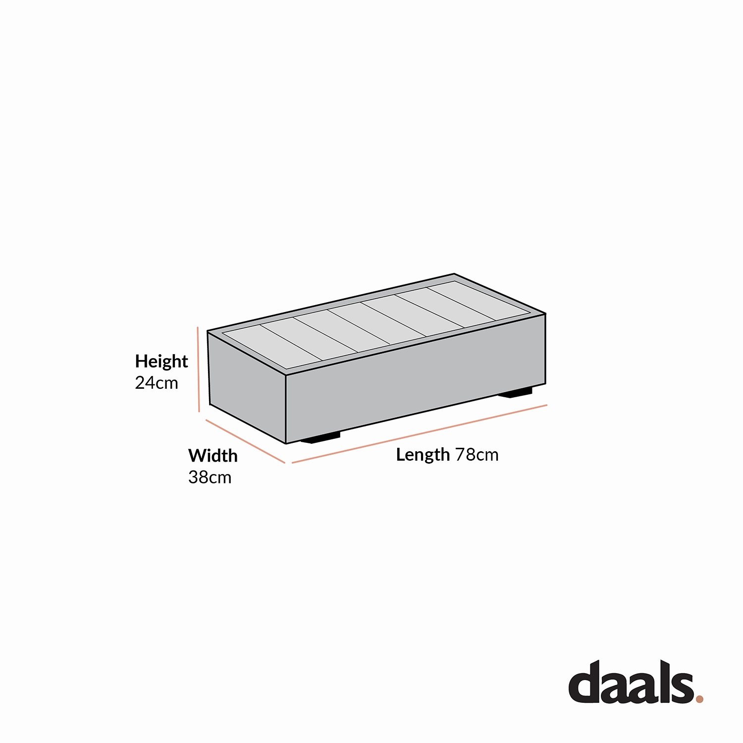 Jardin Aluminium Outdoor Side Table, Natural