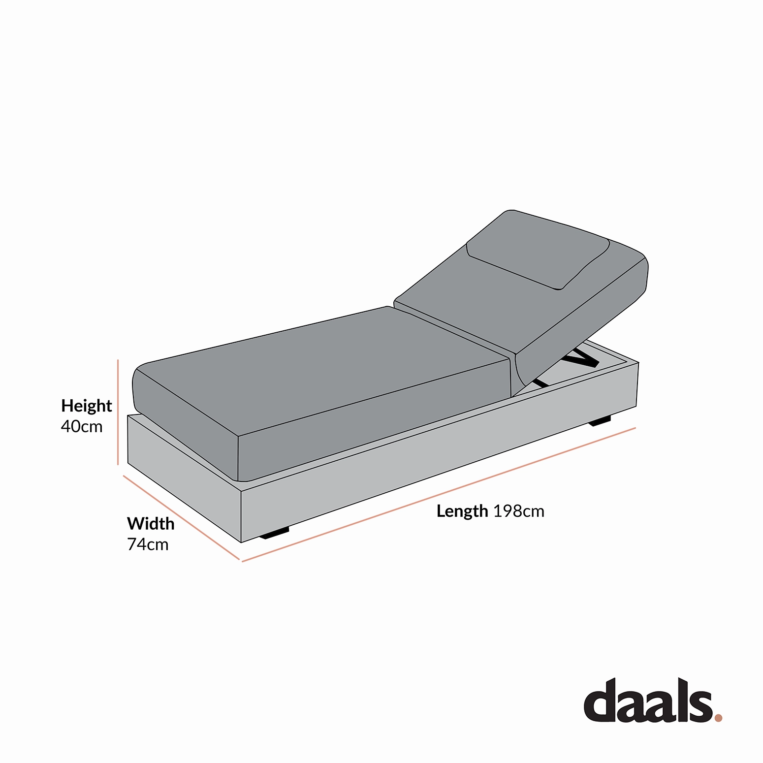 Jardin Aluminium Outdoor Sun Lounger, Natural with Blue Stripes