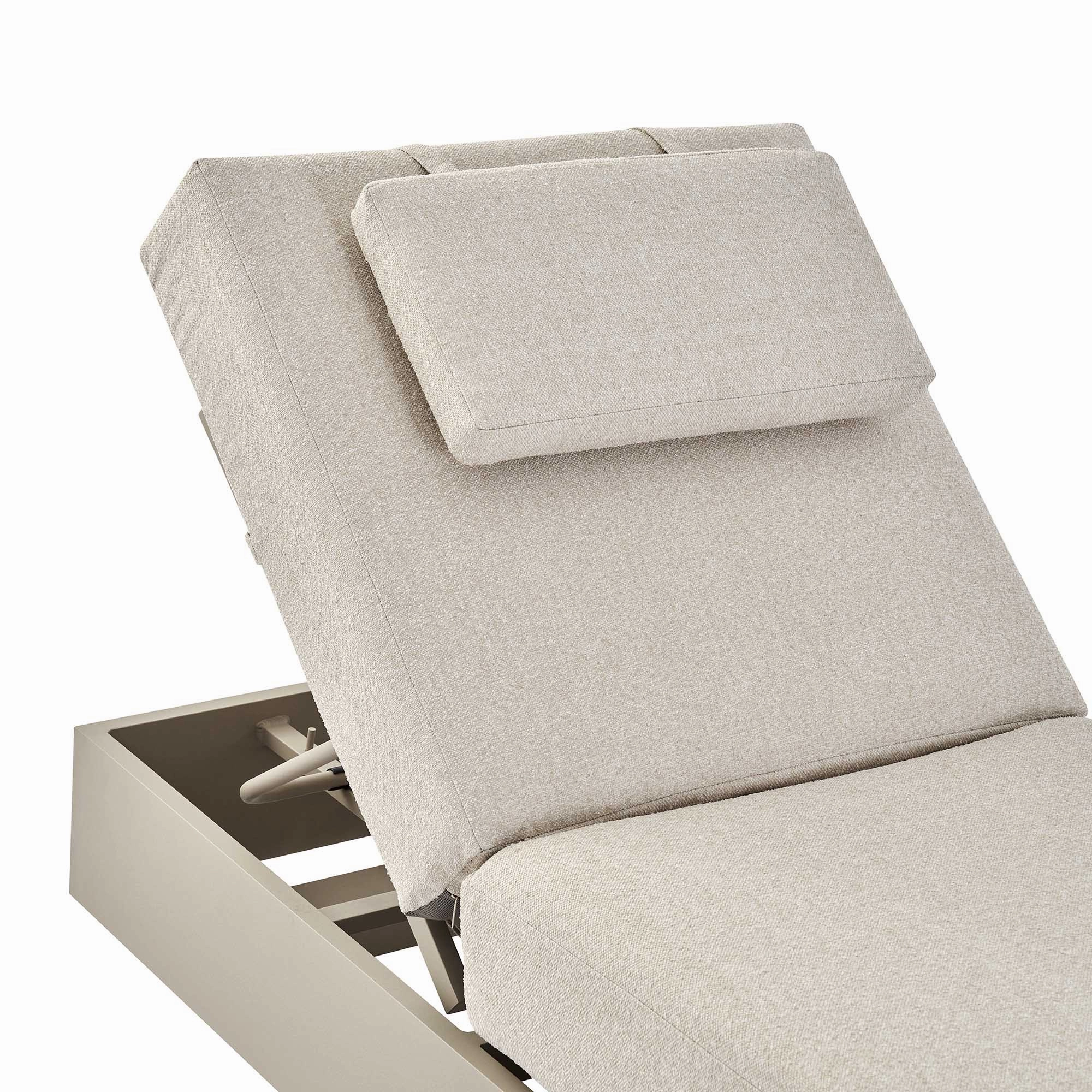 Jardin Aluminium Outdoor Sun Lounger, Pumice