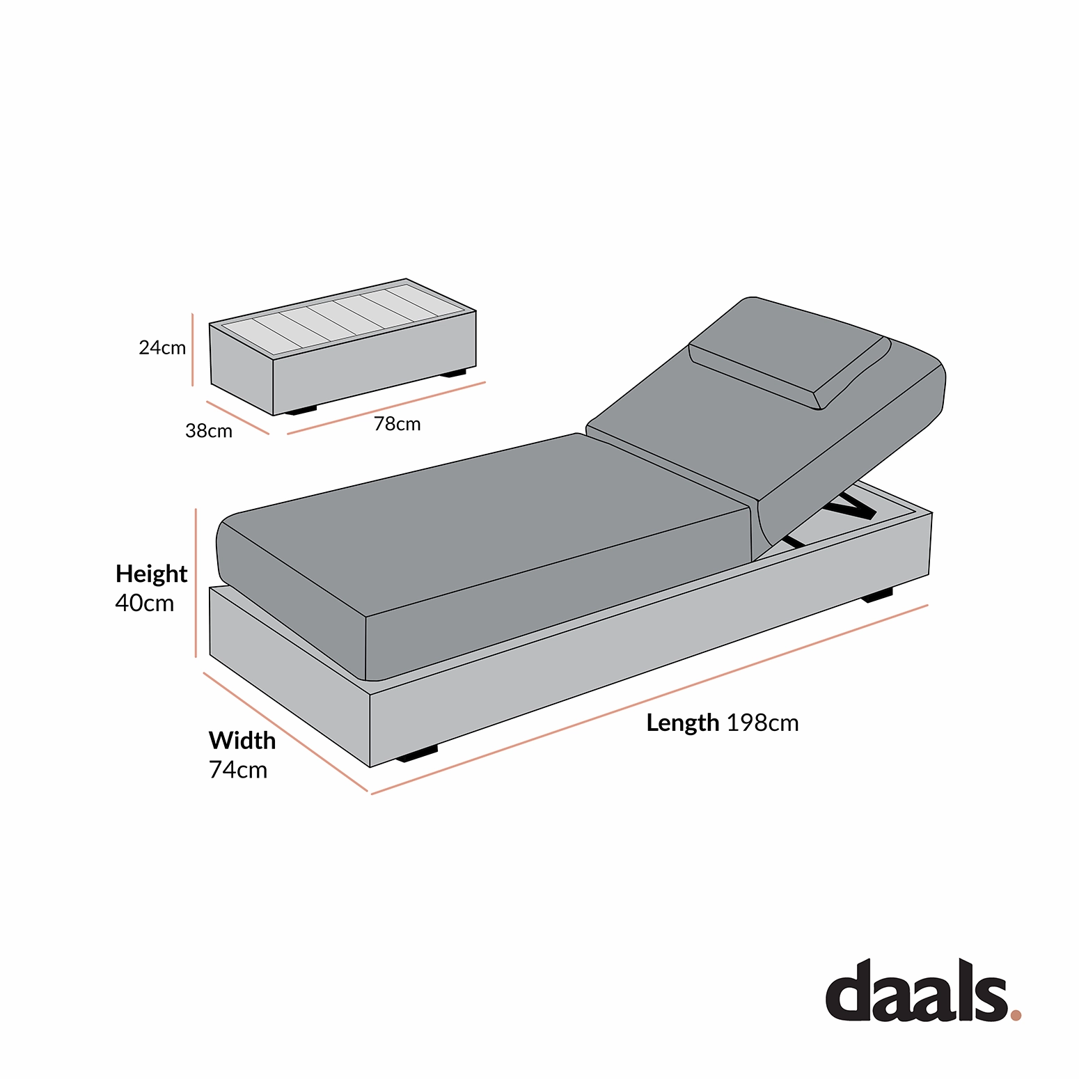 Jardin Aluminium Outdoor Sun Lounger Set, Pumice