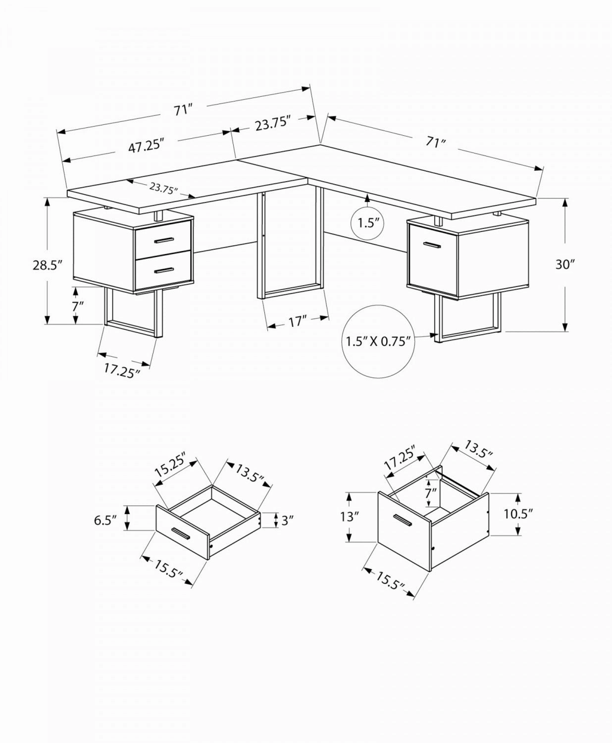 Jaska Desk - White