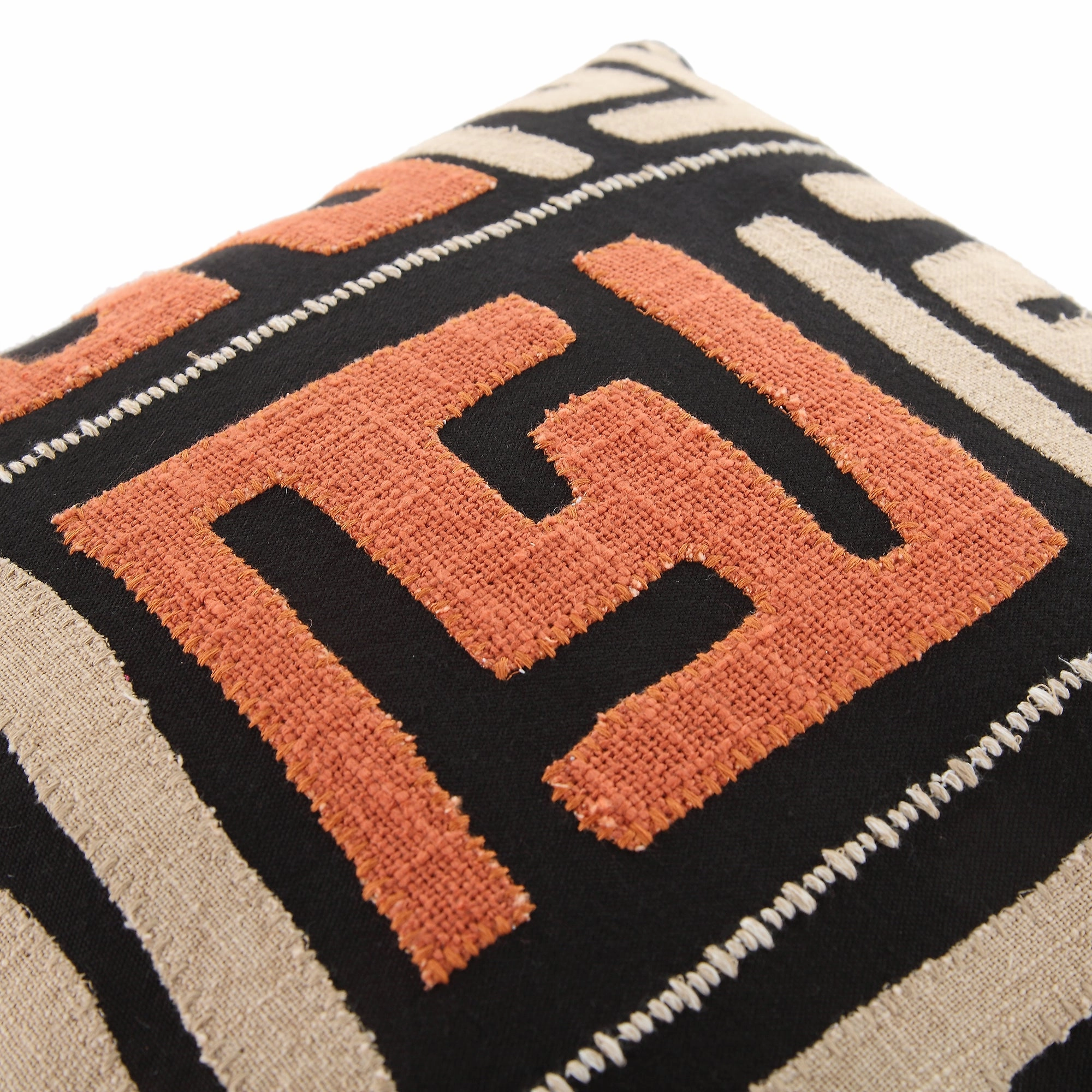 Javari Burnt Terracotta Appliqu Cushion