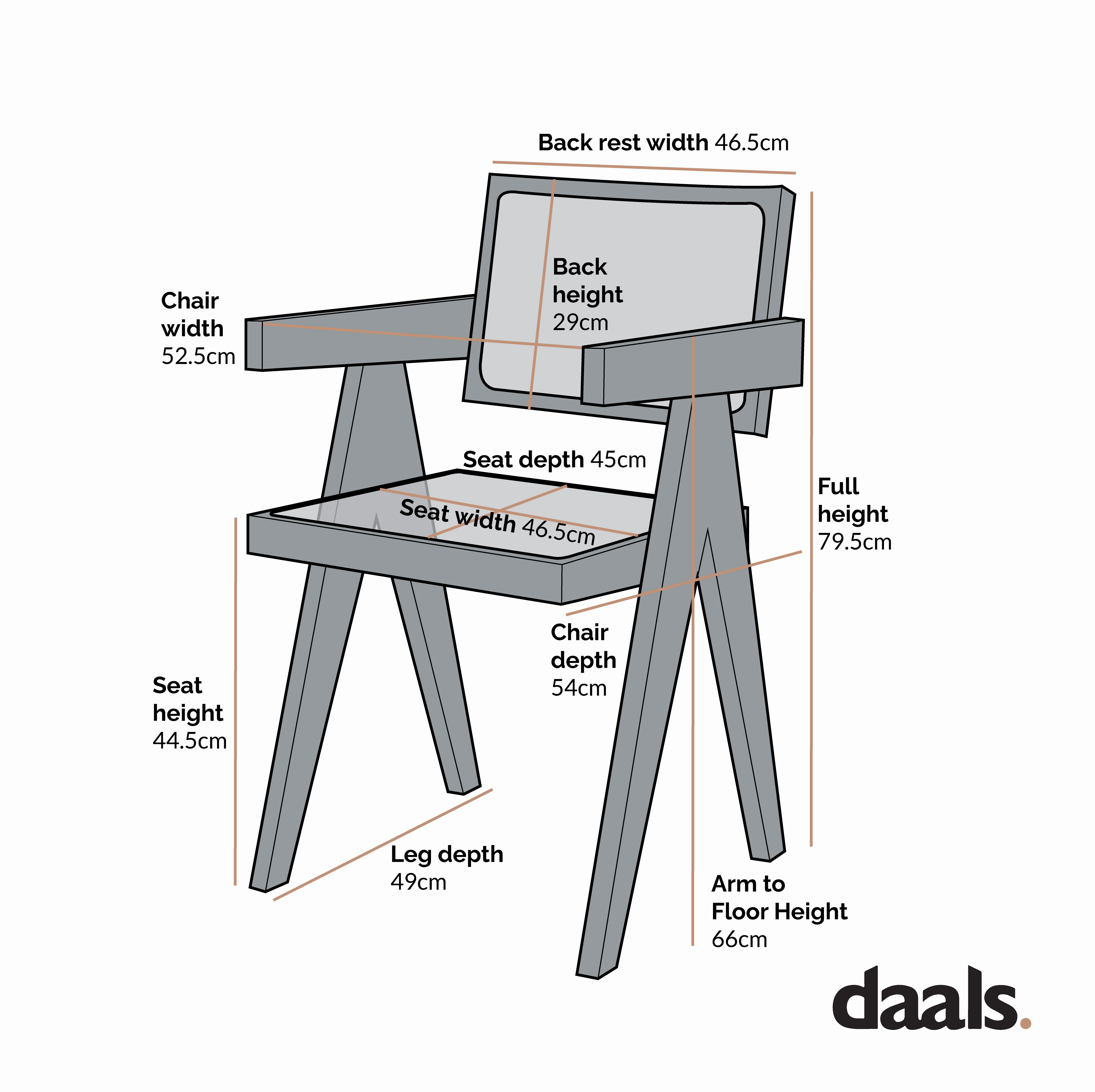 Jeanne Dark Walnut Cane Rattan Solid Beech Wood Dining Chair