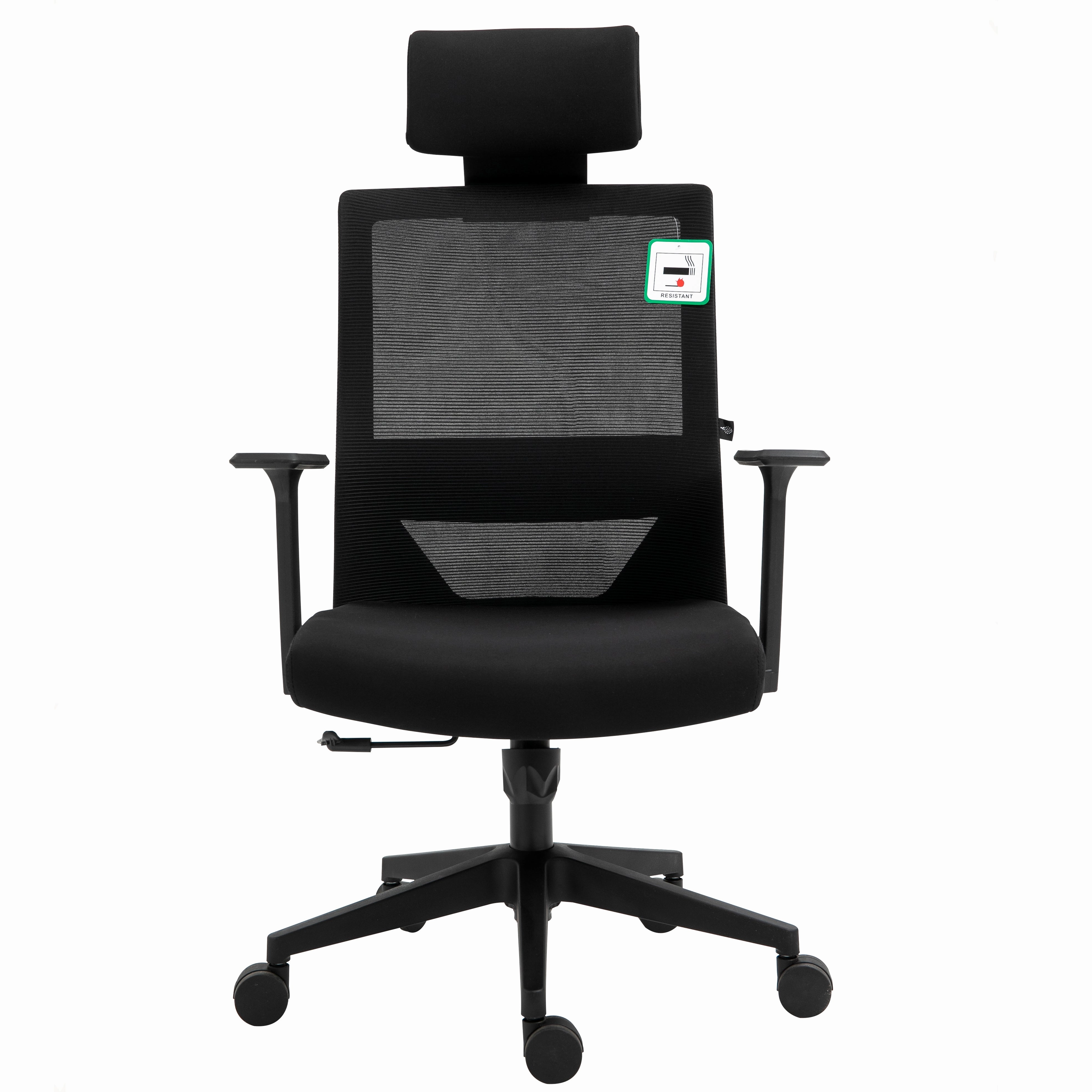 Joni High Back Mesh Office Chair with Headrest in Black
