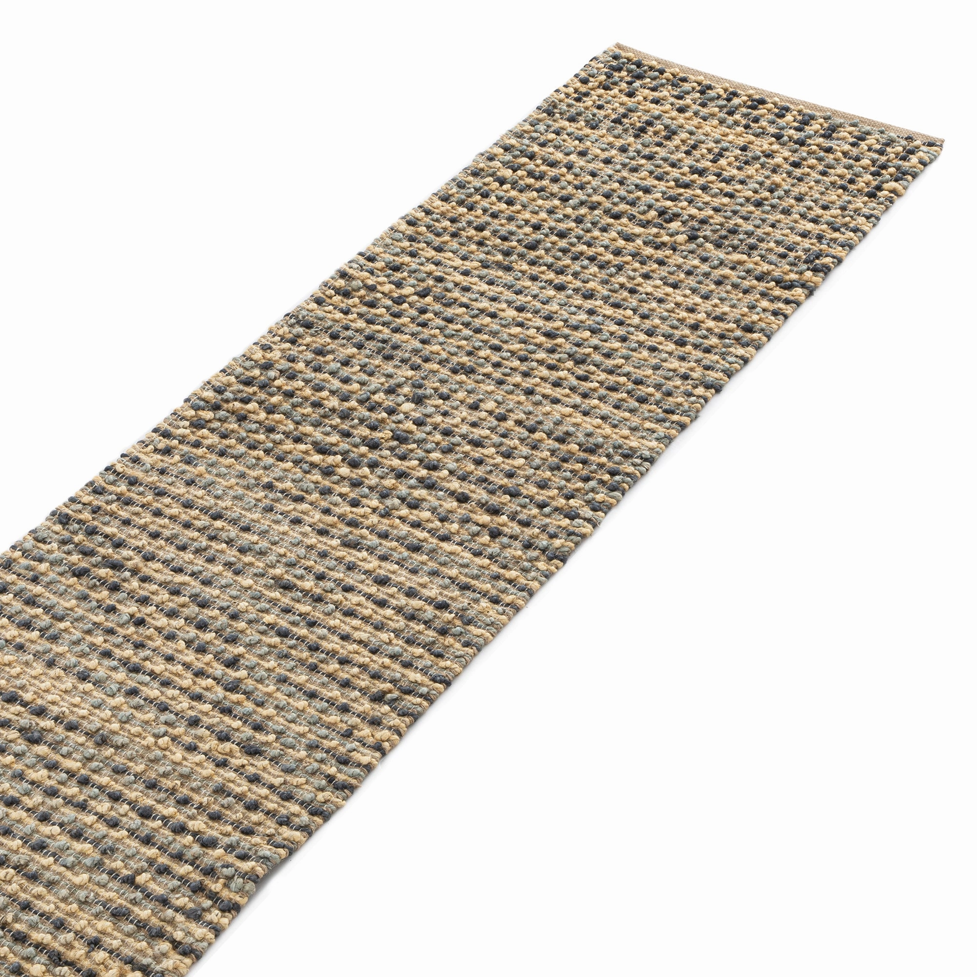Kansas Bobble Grey Hemp & Cotton Handwoven Runner