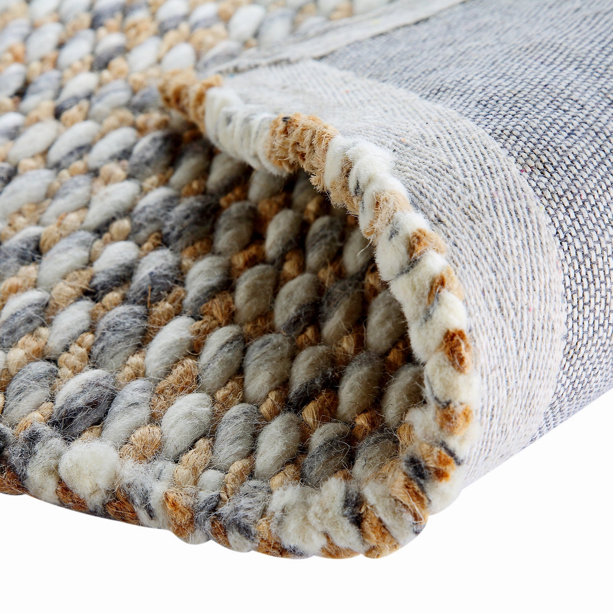 Kerala Variegated Wool and Jute Hand Braided Runner