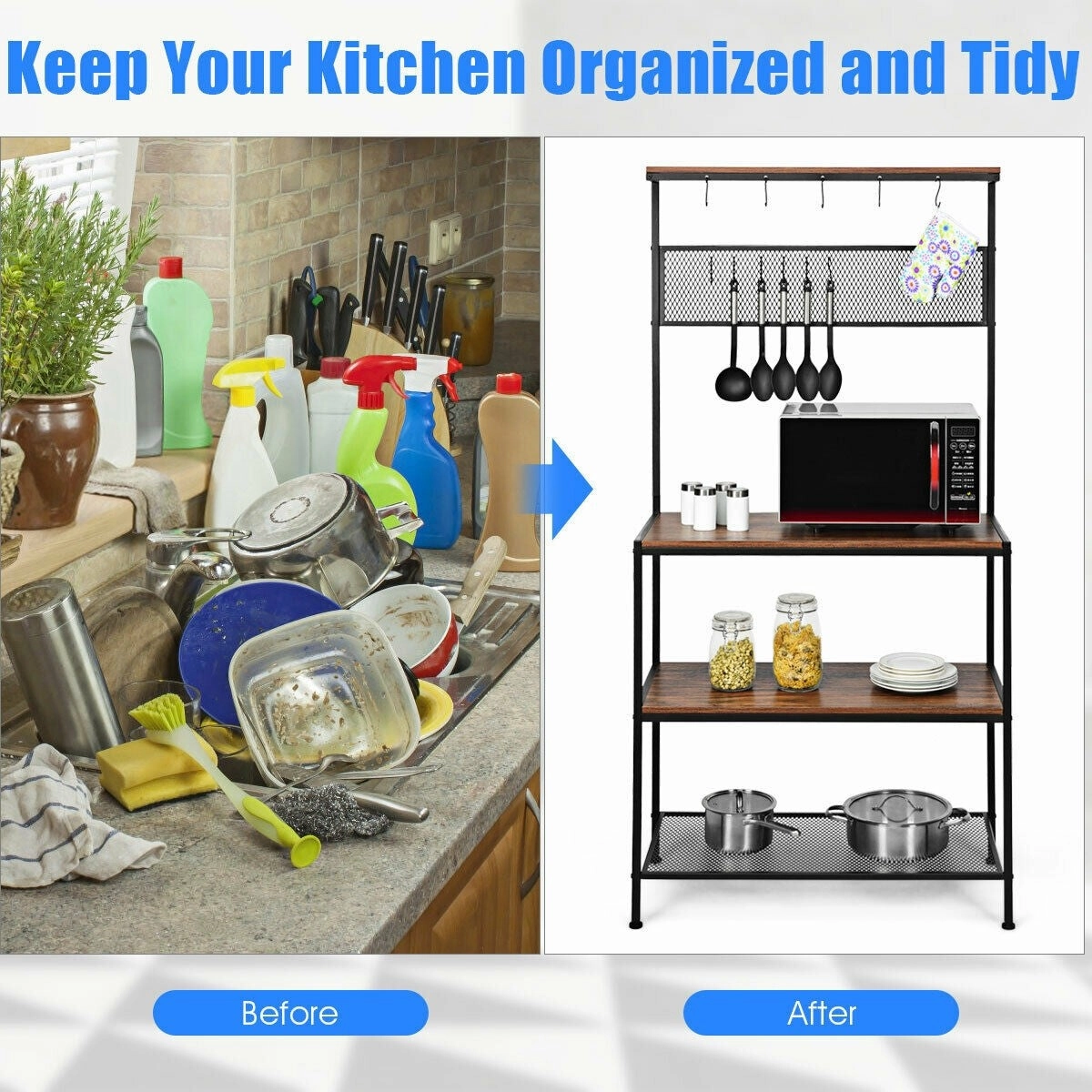 Kitchen Baker's Rack, Industrial Microwave Oven Stand