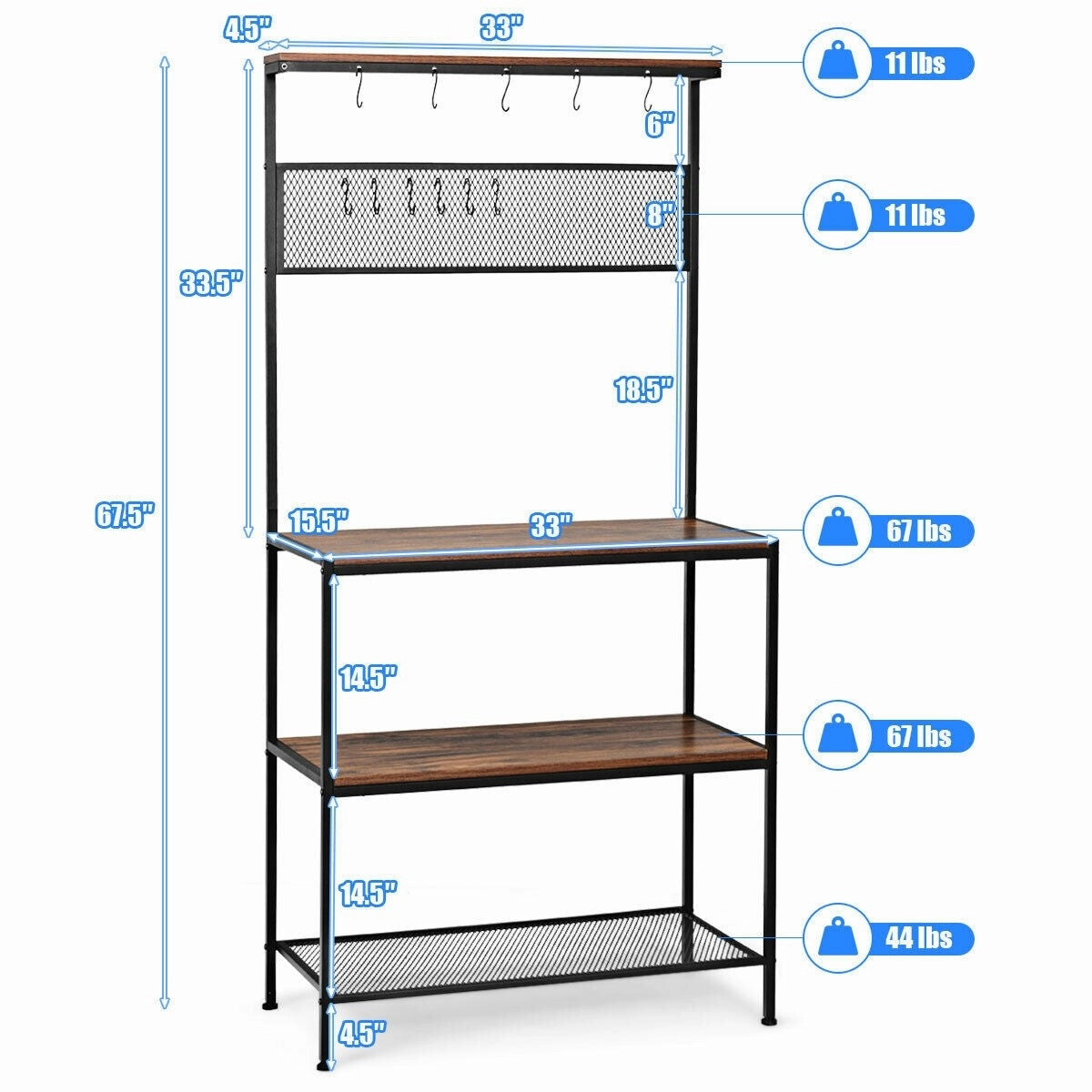 Kitchen Baker's Rack, Industrial Microwave Oven Stand