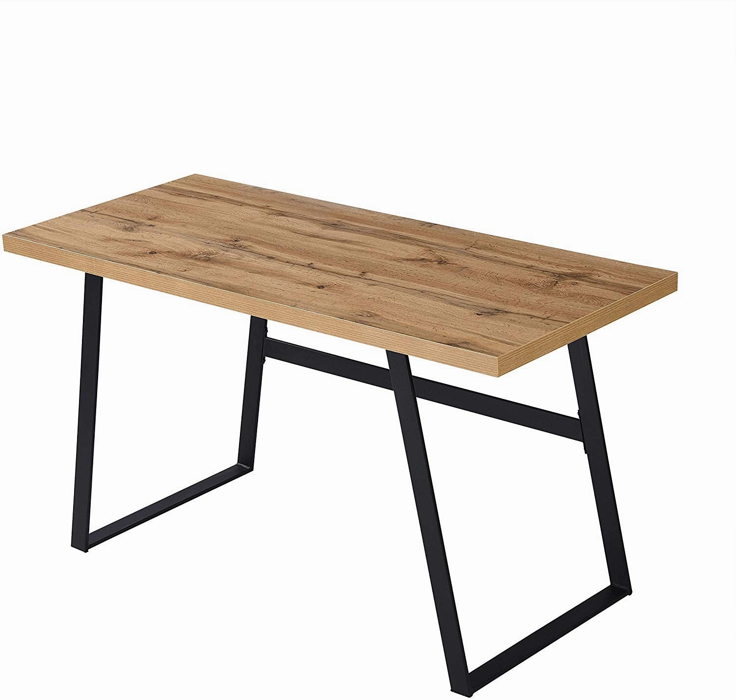 KLOTEN Oak Desk with Black Metal Legs