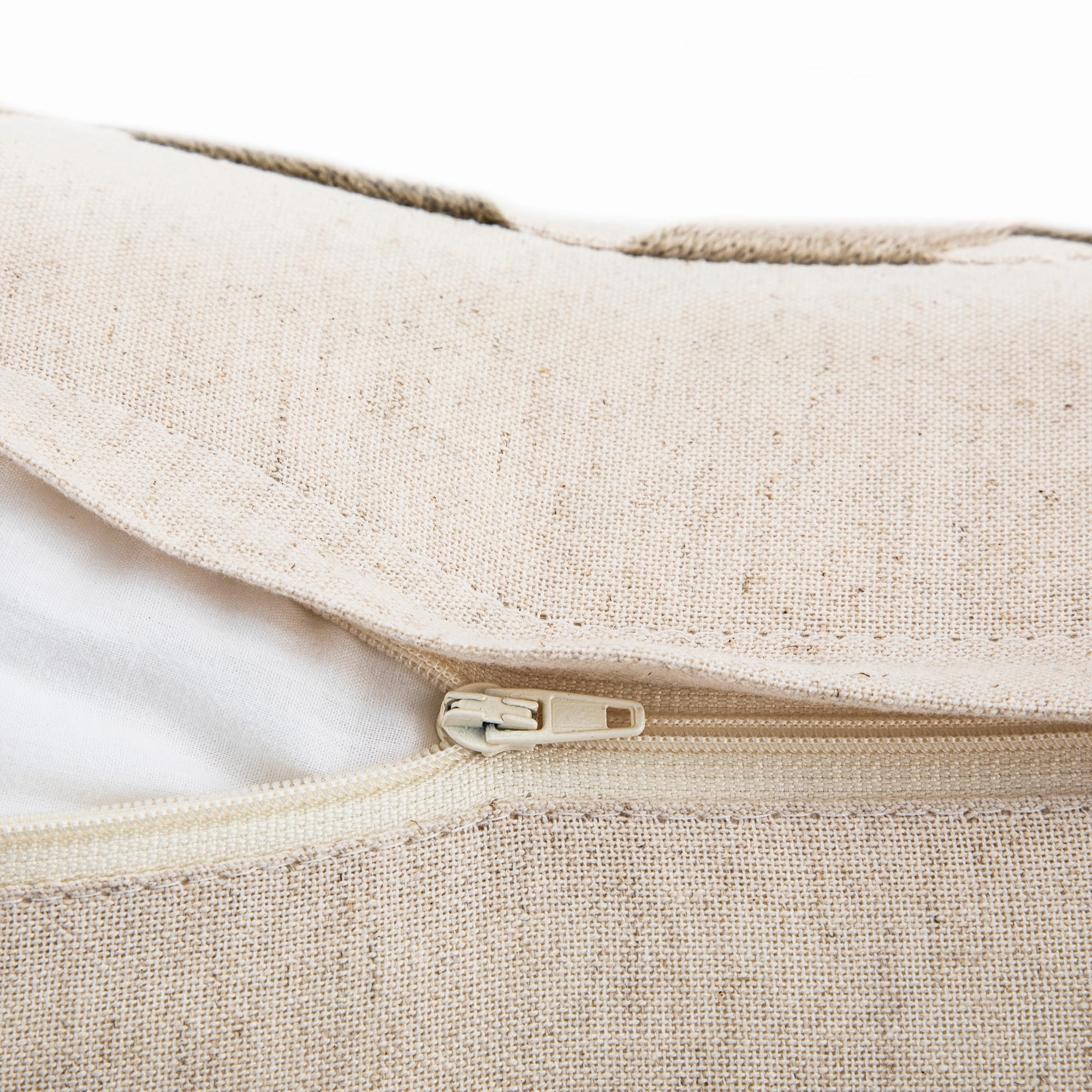 Knox Rust Olive & Beige Crewelwork Wool Embroidered Cushion