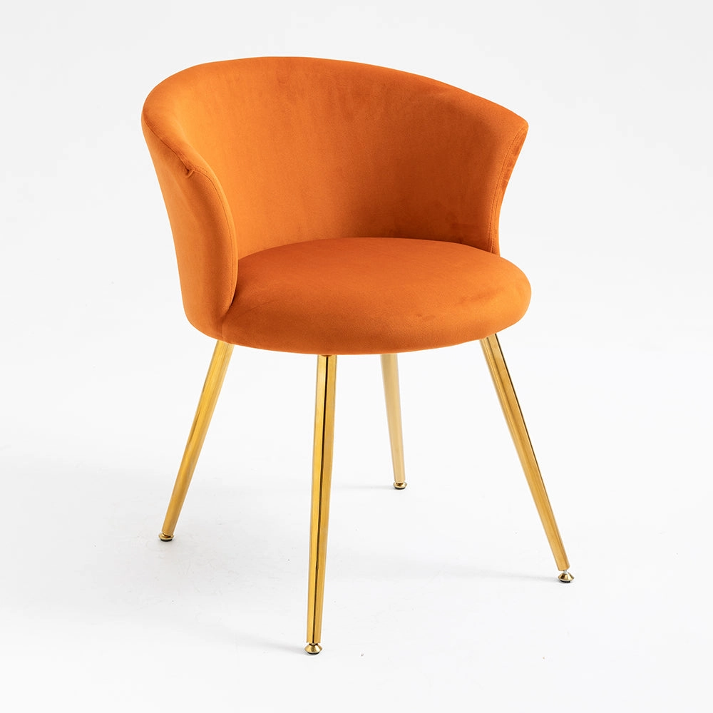 Kylie Set of 2 Orange Velvet Dining Chairs