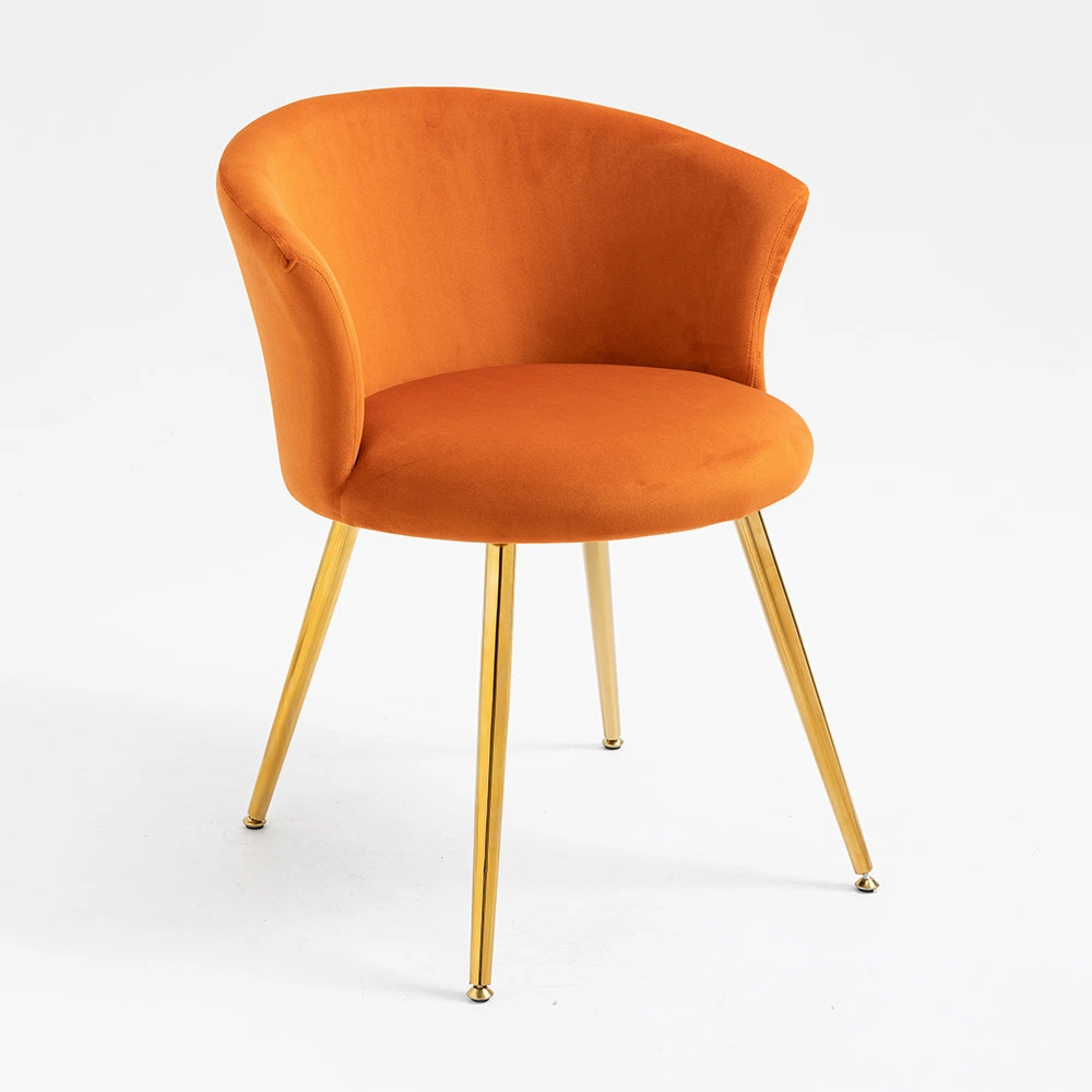 Kylie Set of 2 Orange Velvet Dining Chairs