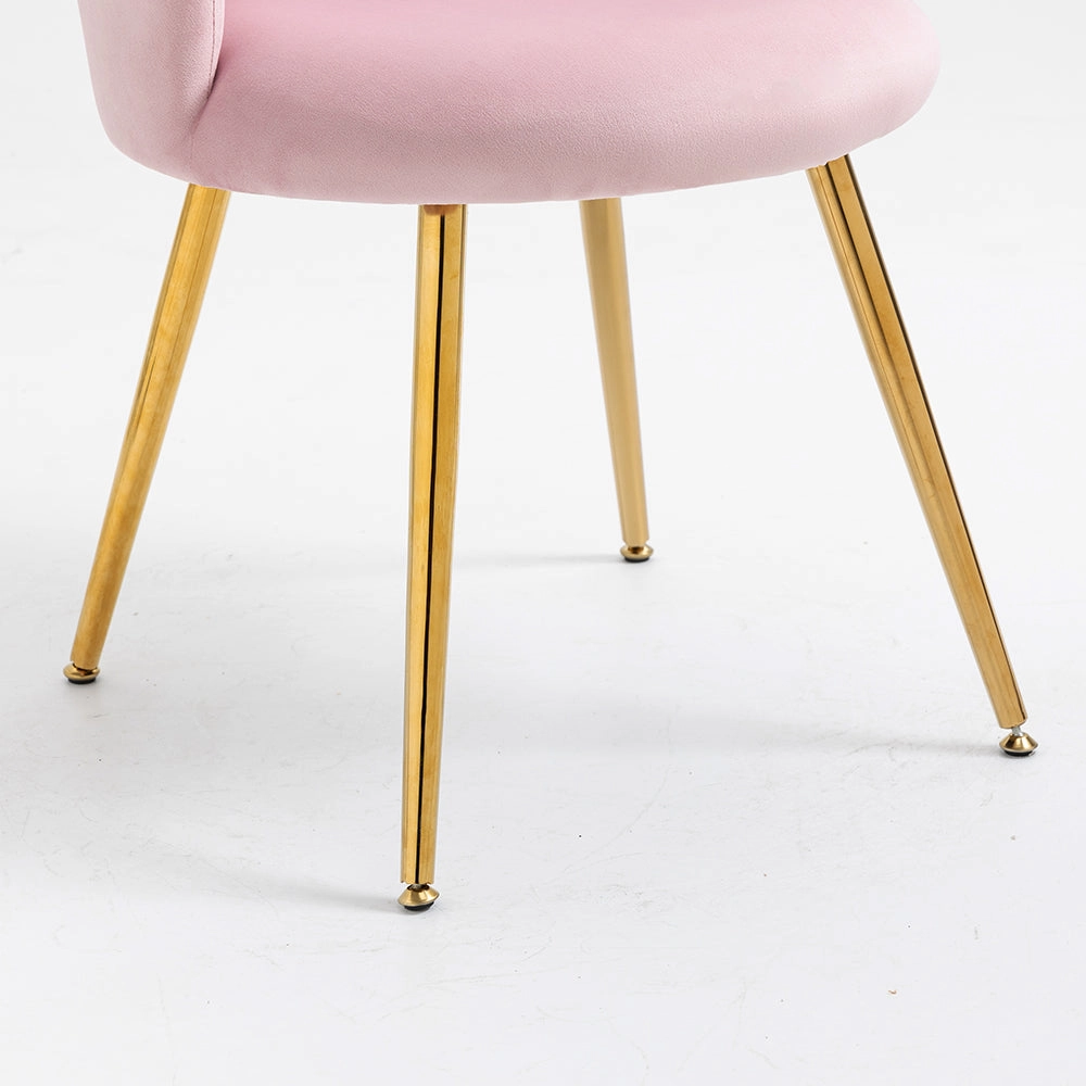 Kylie Set of 2 Pink Velvet Dining Chairs
