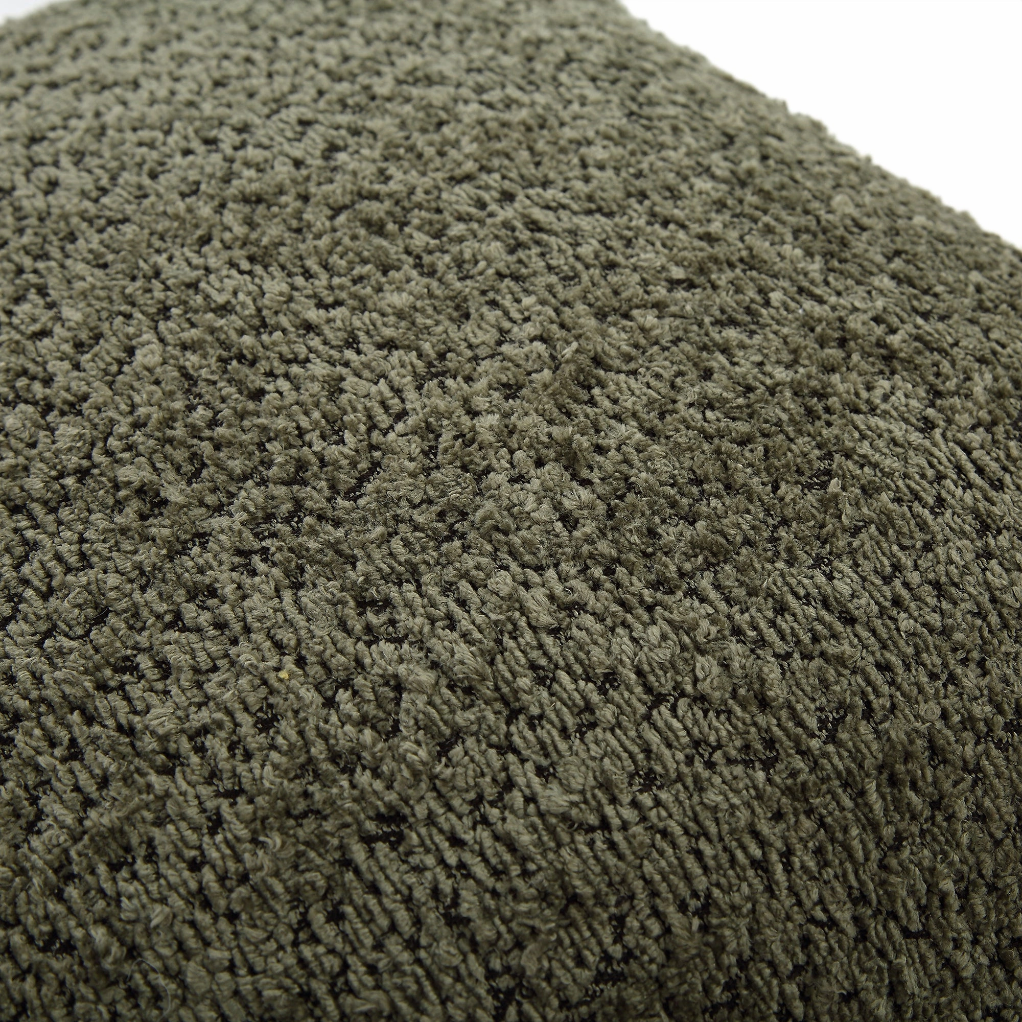 Kyra Forest Green Boucl Fringed Cushion