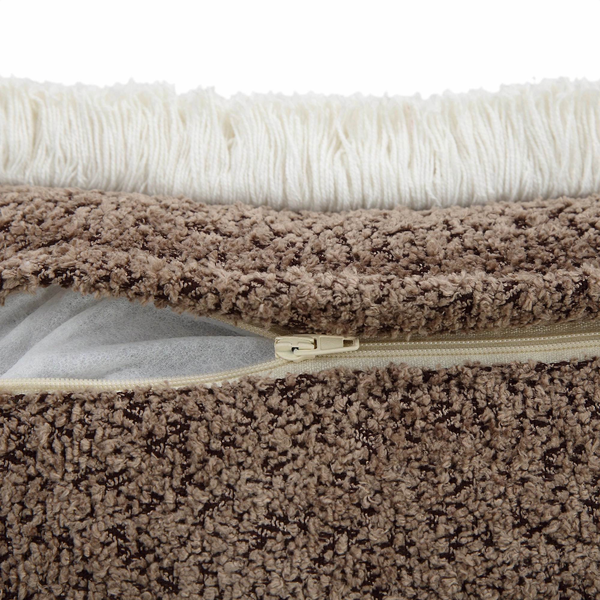 Kyra Mink Boucl Fringed Cushion