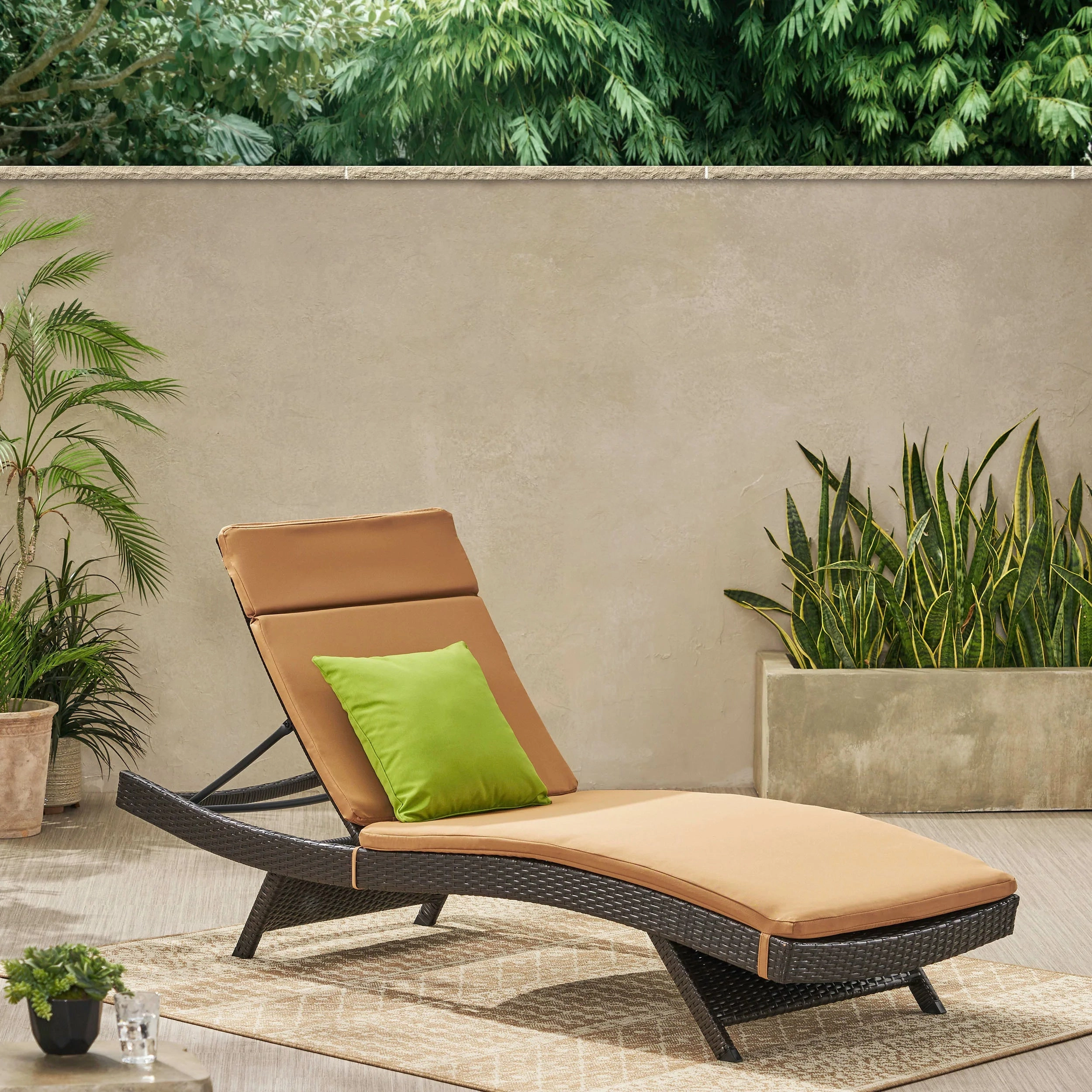 Lakeport Outdoor Adjustable Chaise Lounge Chair w/ Cushion
