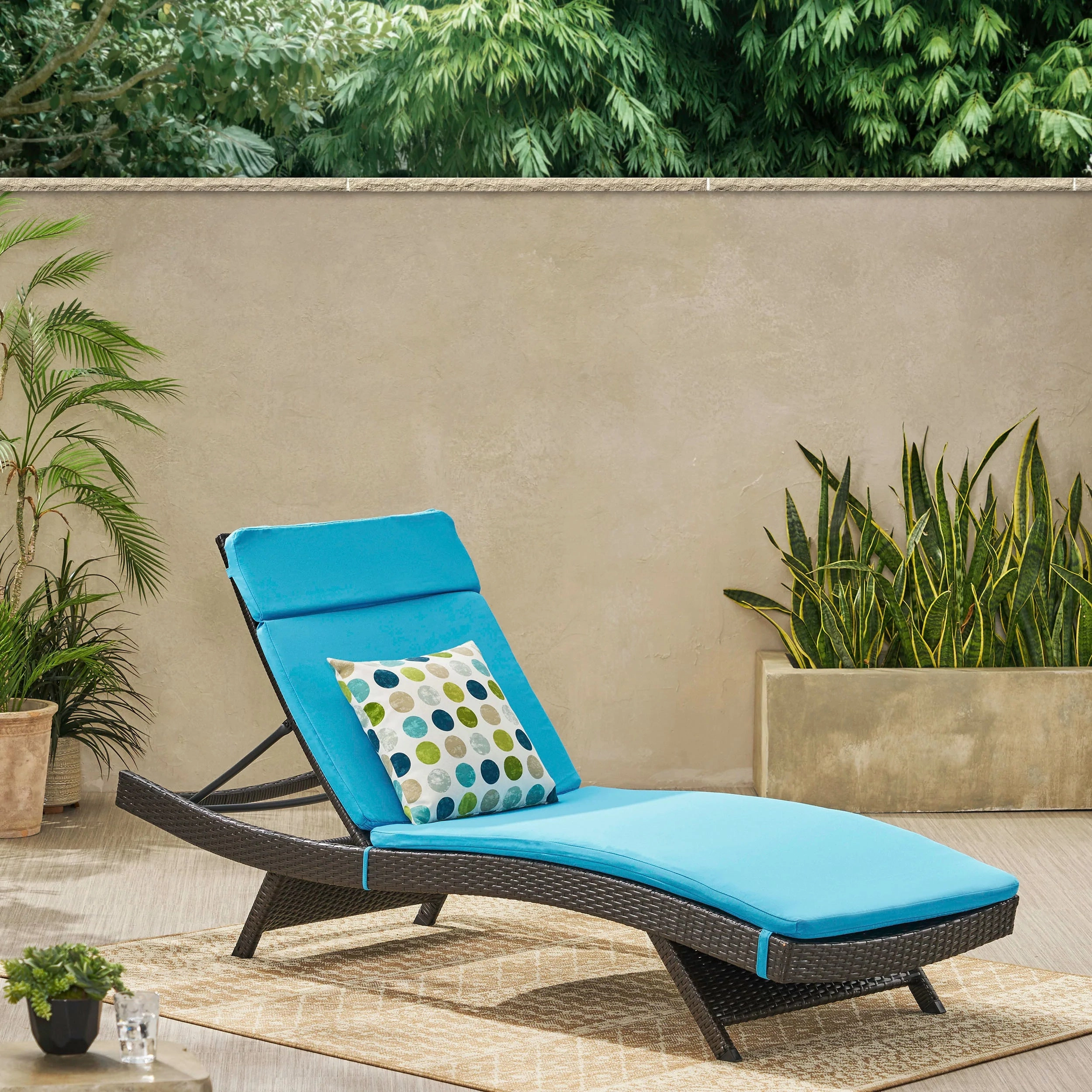 Lakeport Outdoor Adjustable Chaise Lounge Chair w/ Cushion