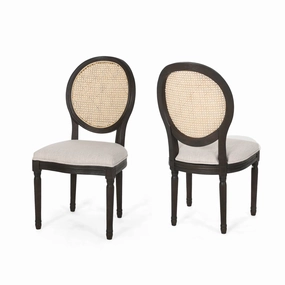 Laney French Style Oval Cane Back Dining Chairs (Set of 2) kitchen accessories, table linens