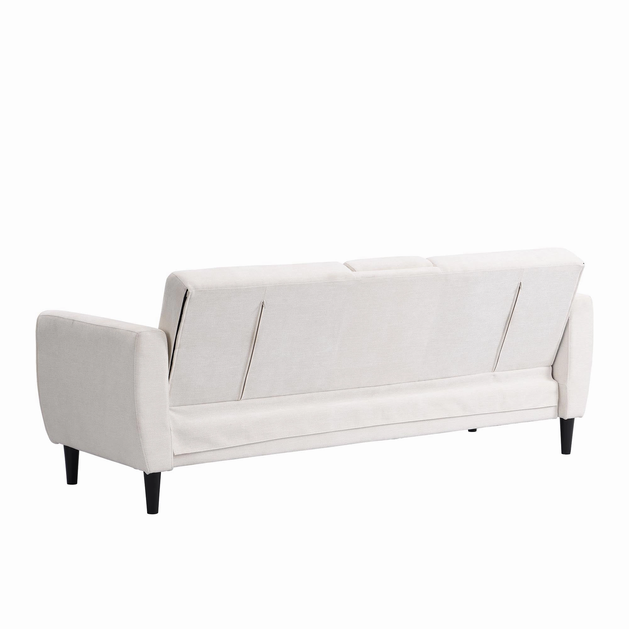 Latimer Beige Woven Fabric 3-Seater Storage Sofa Bed
