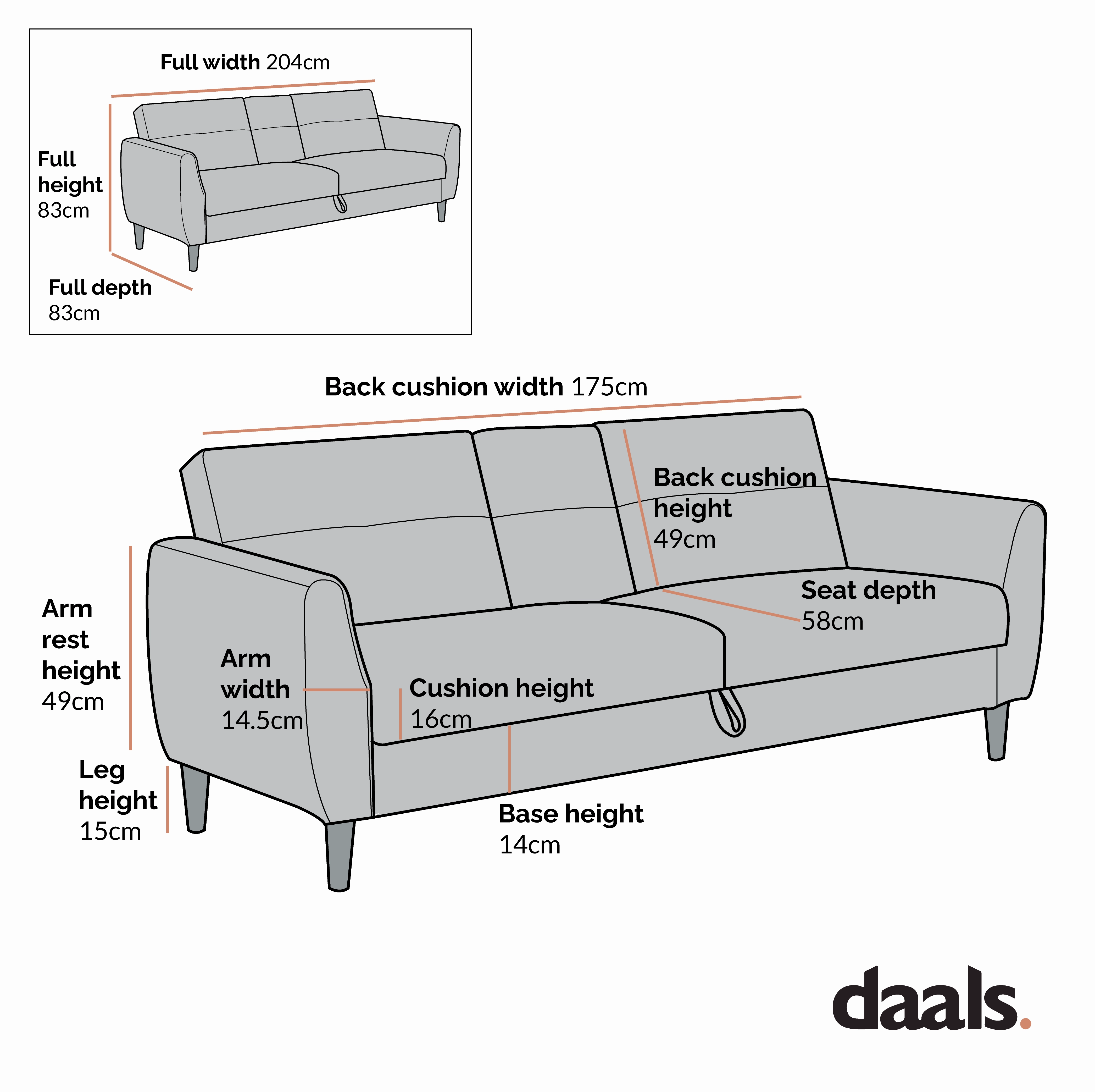Latimer Beige Woven Fabric 3-Seater Storage Sofa Bed