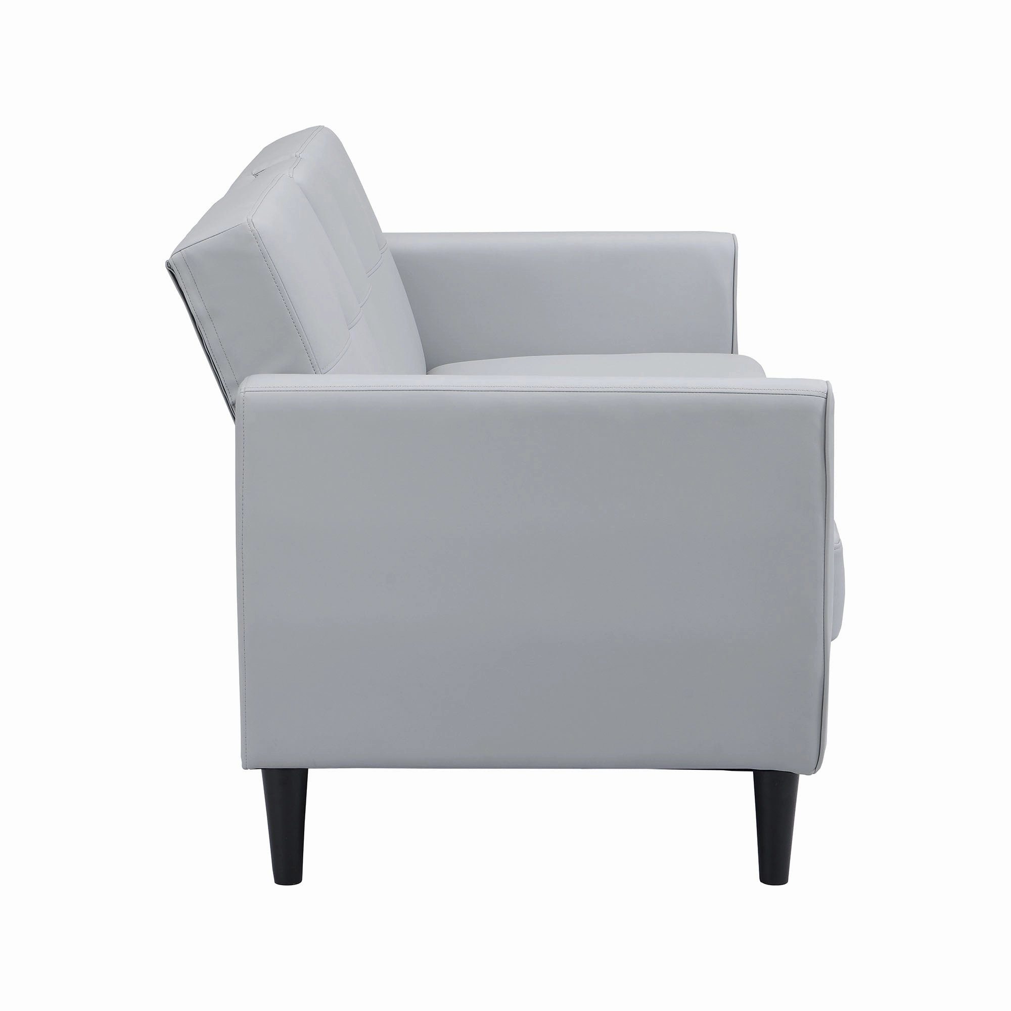 Latimer Grey Faux Leather 3-Seater Storage Sofa Bed