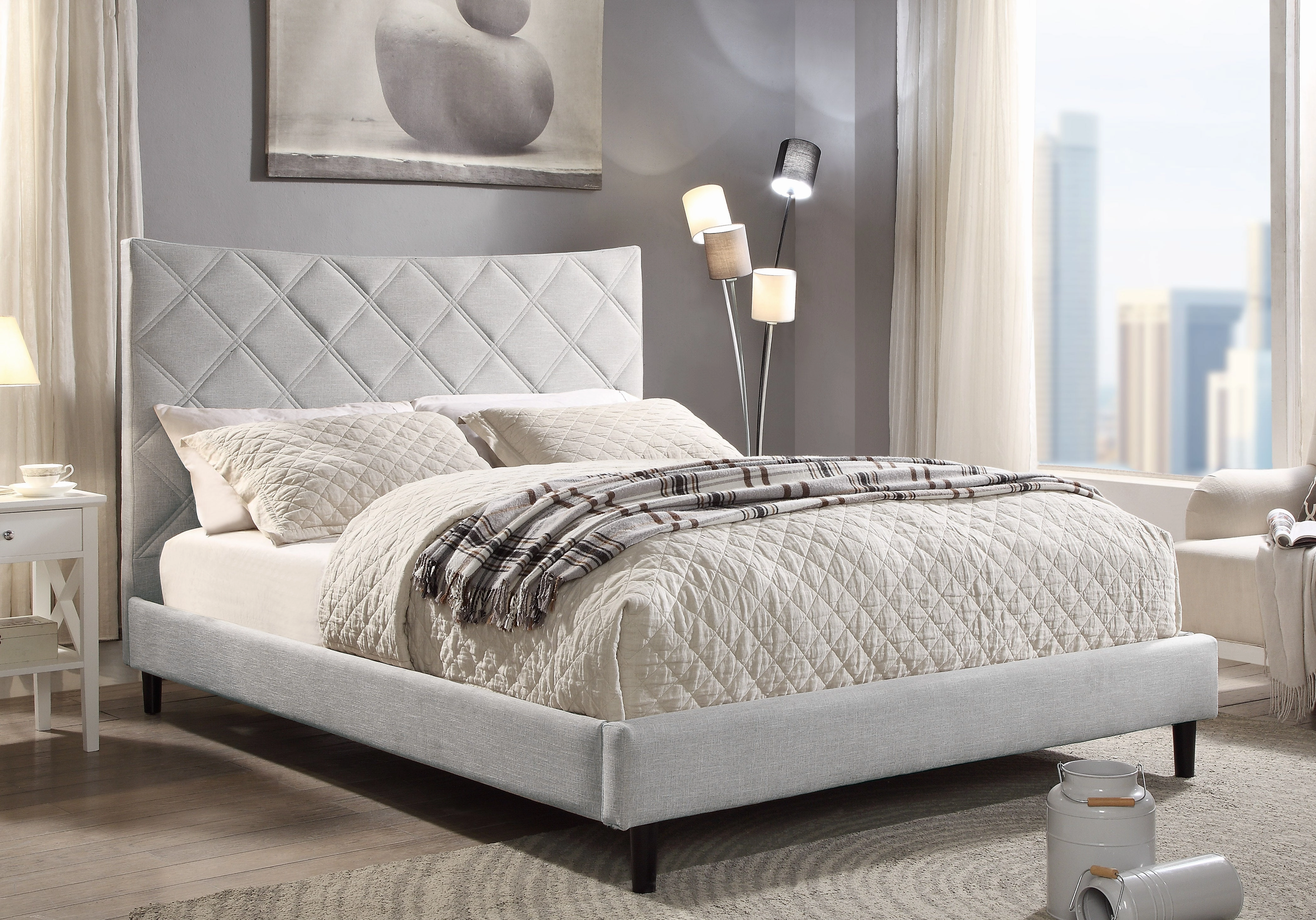 Lawrence 3-Piece Full Bed - Beige