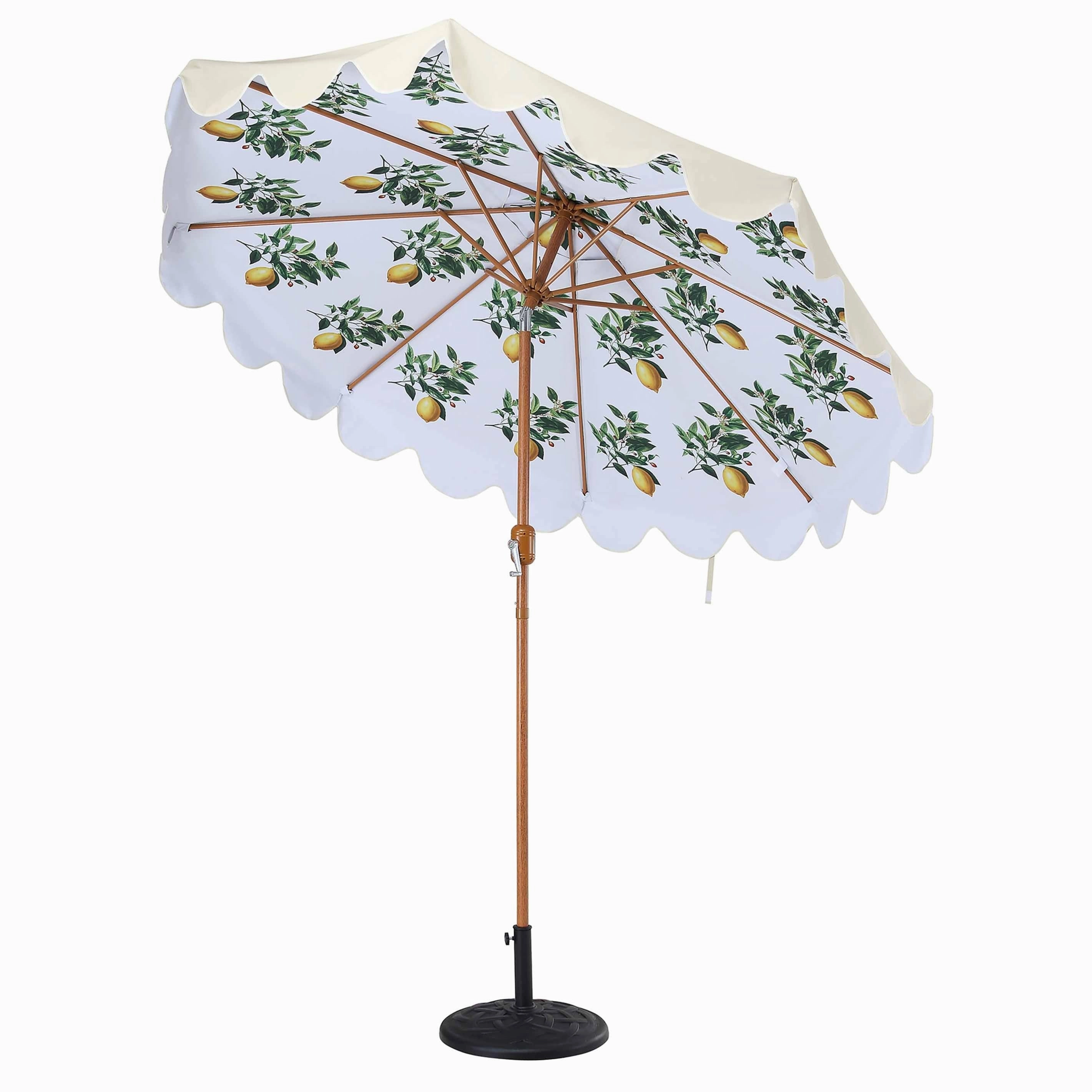 Lemon Branch 2.6M Octagonal Parasol with Aluminium Tilt