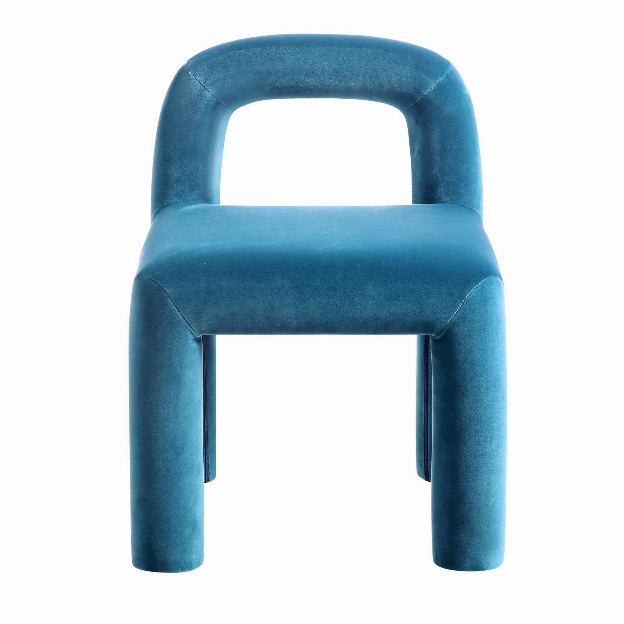 Libby Air Force Blue Velvet Dining Chair