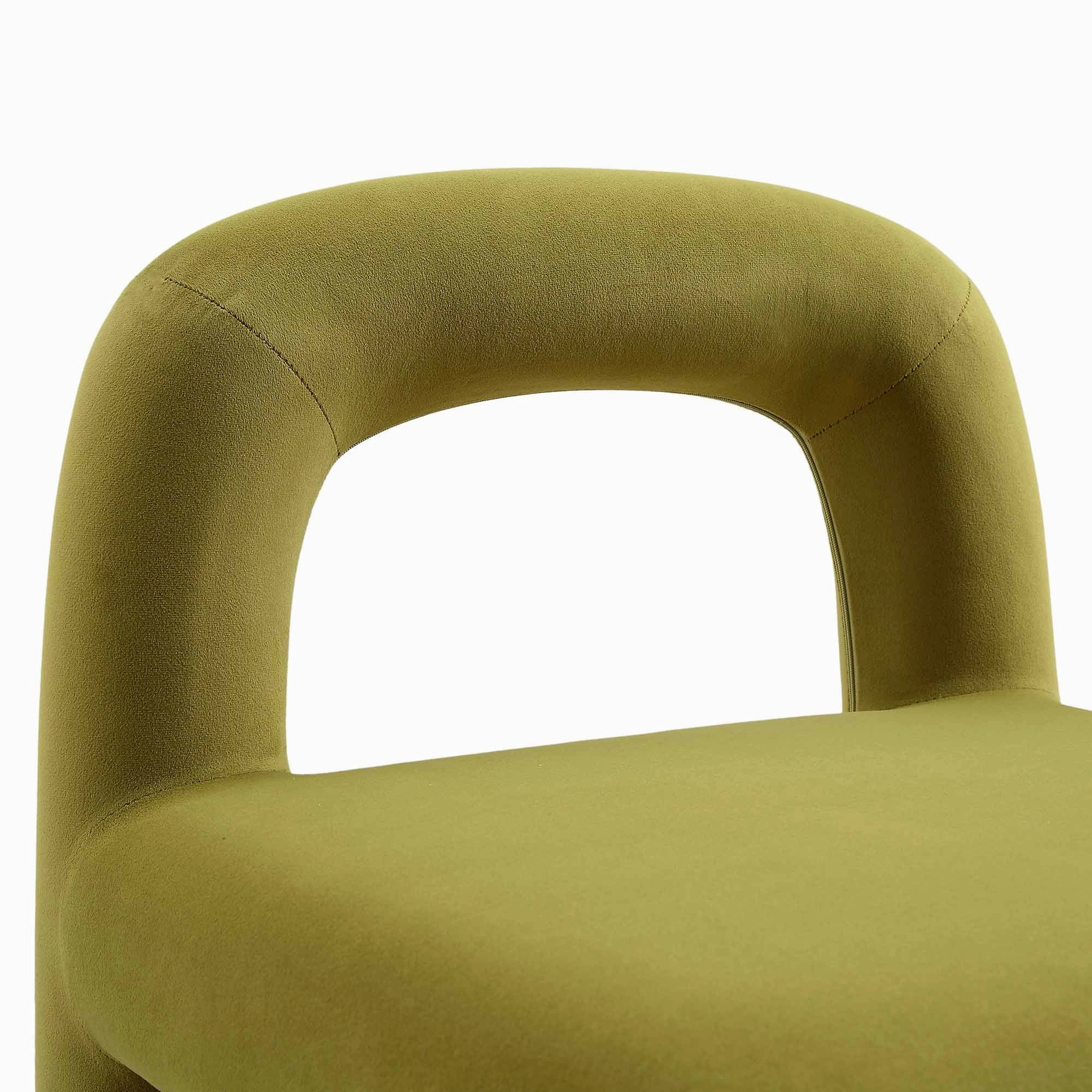Libby Olive Green Velvet Dining Chair