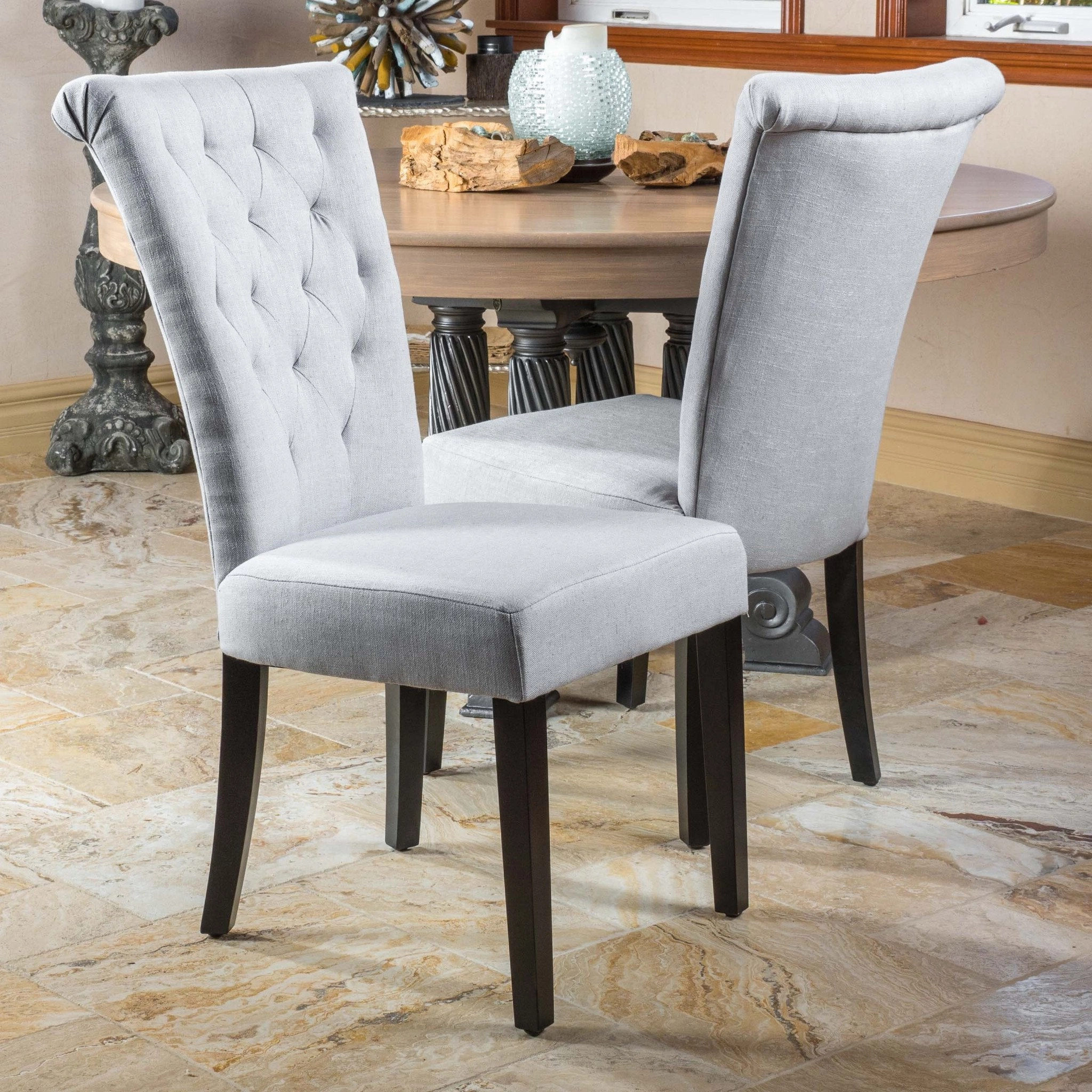 Light Grey Fabric Dining Chairs (Set of 2) - NH026832 kitchen accessories, table linens