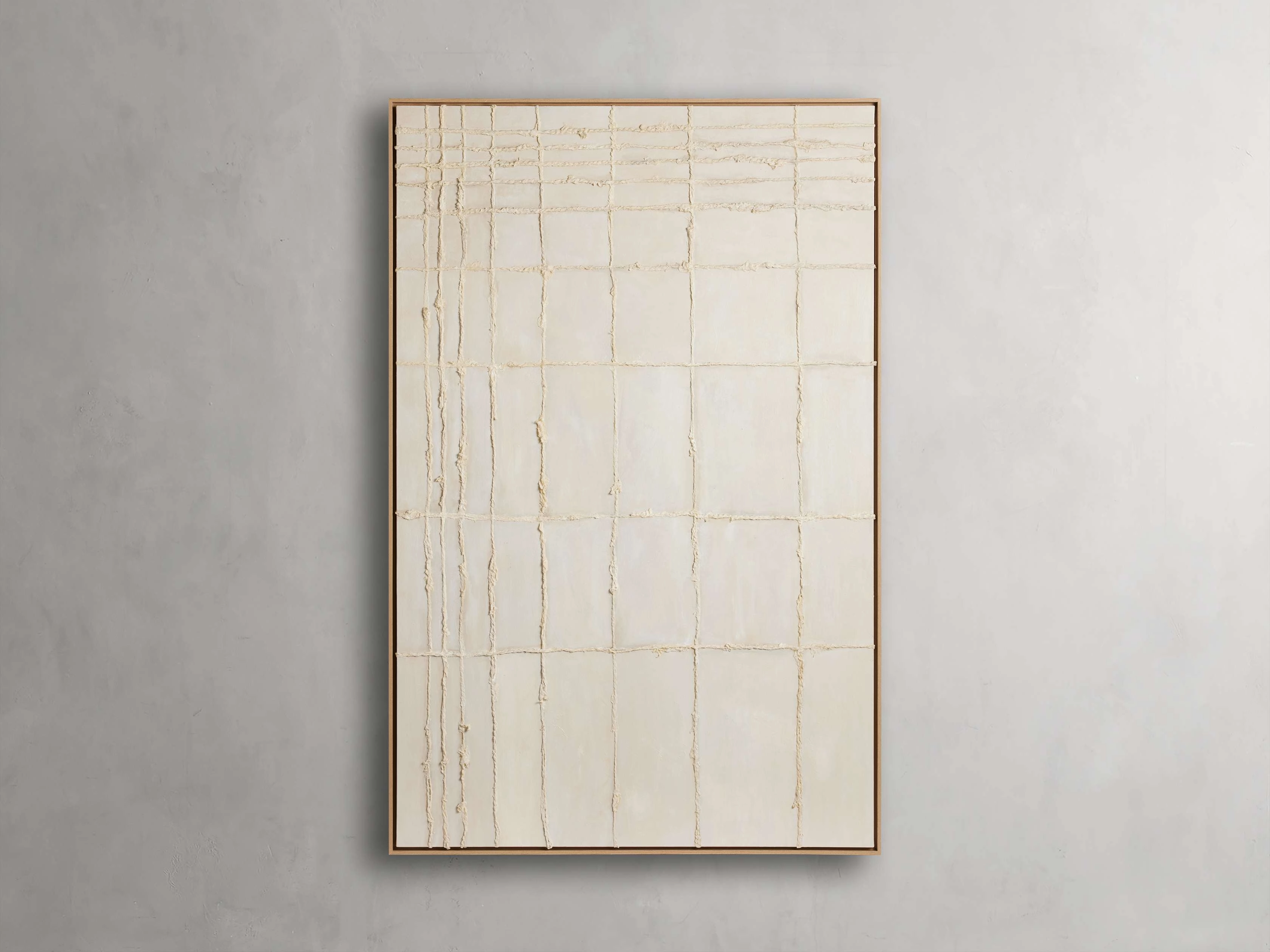 Linear Bisque Framed Print