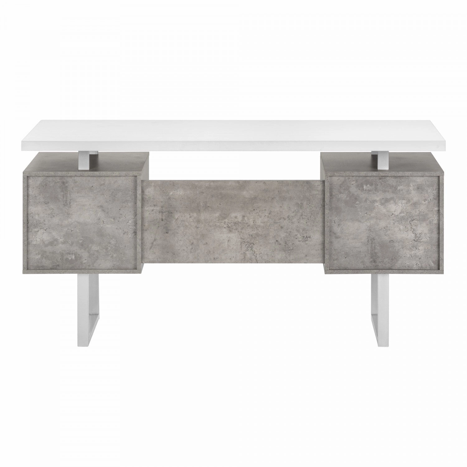 Loura Desk - White/Concrete Grey