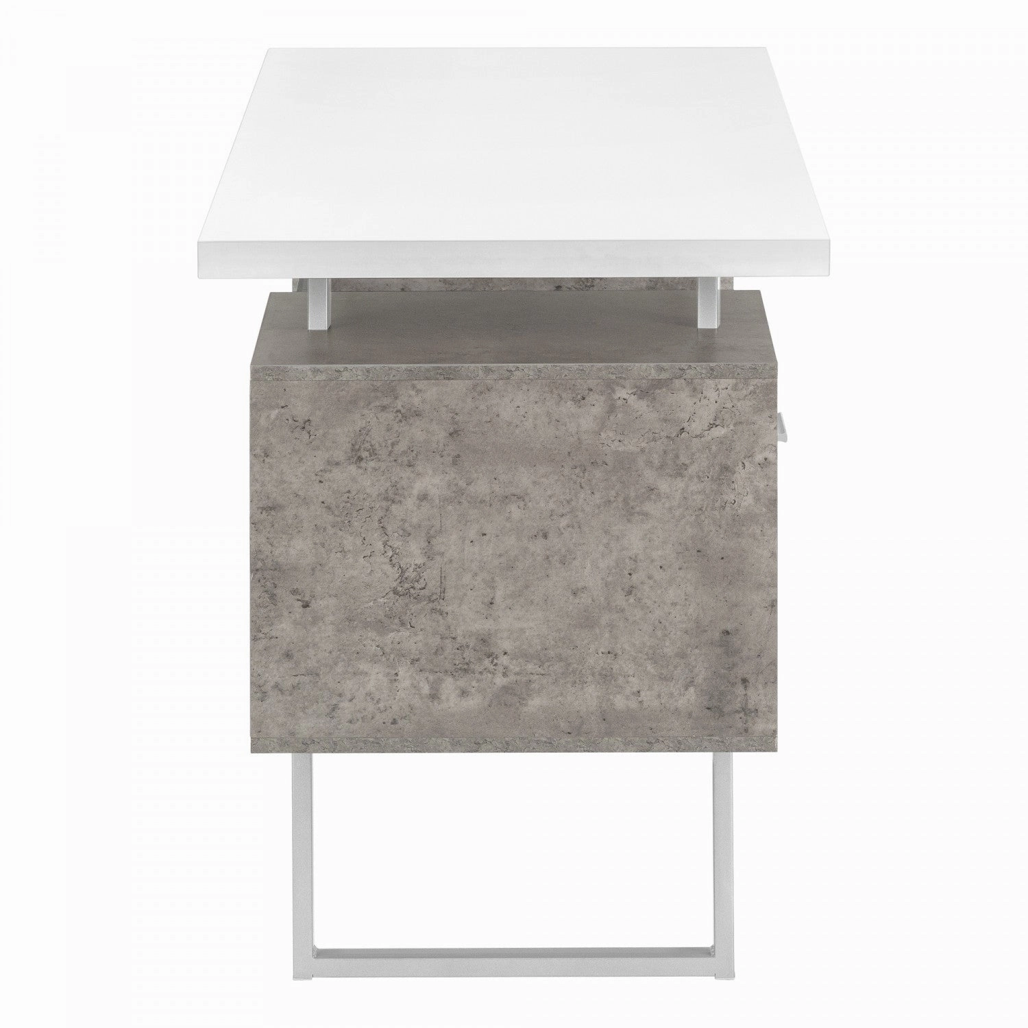 Loura Desk - White/Concrete Grey