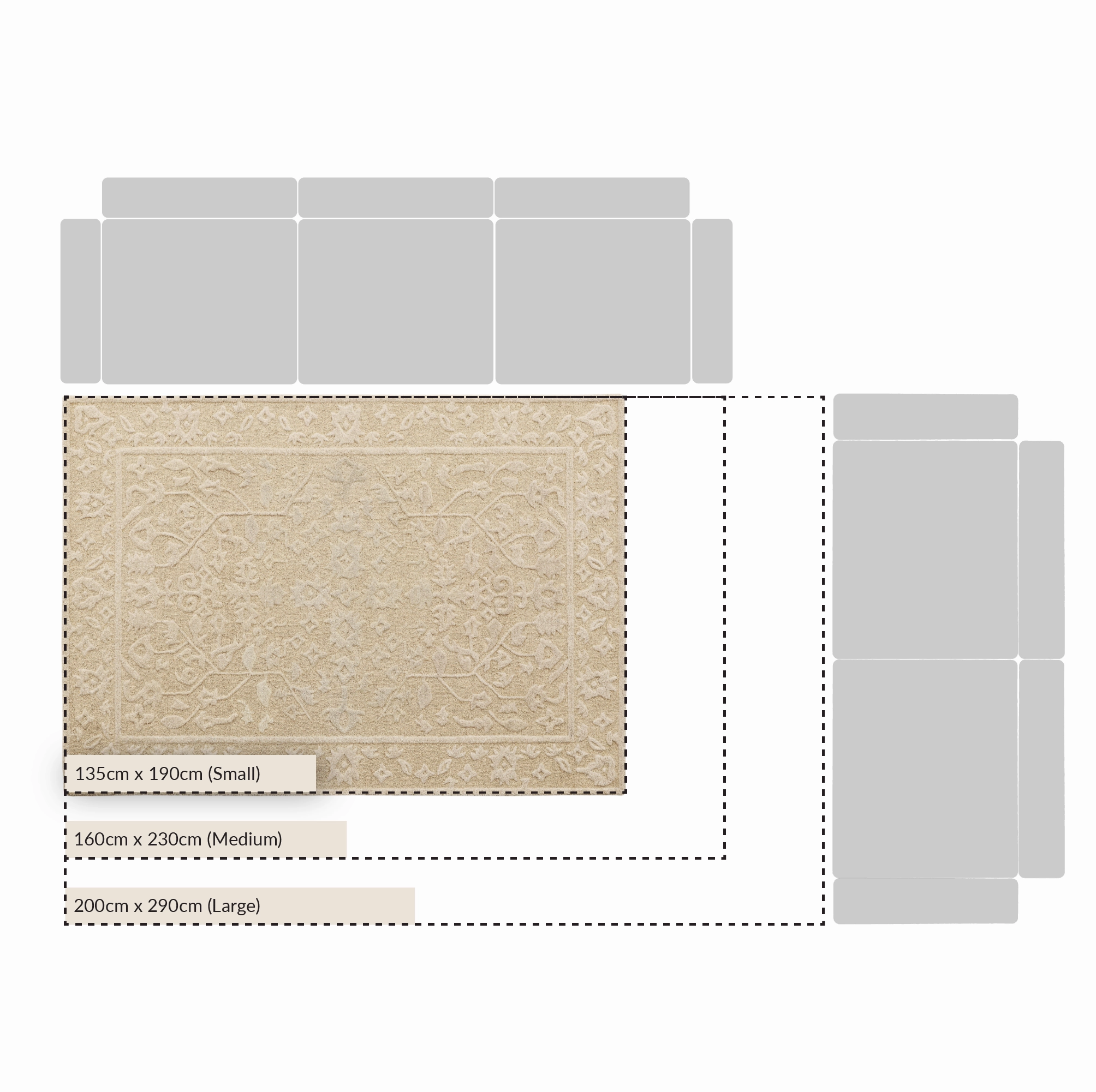 Lourdes Hand Tufted and Textured Cream Wool Rug