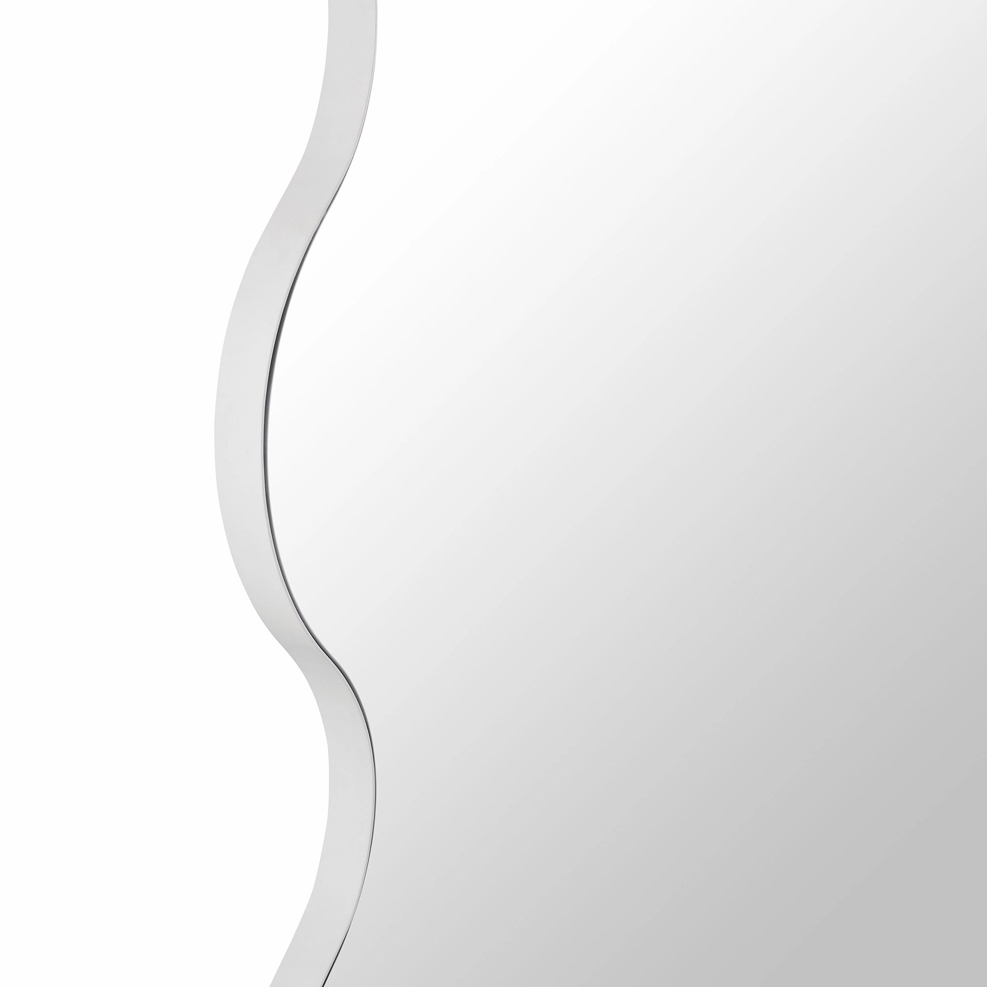 Luisa Wavy Curved Full length Mirror 180 x 110 cm, White