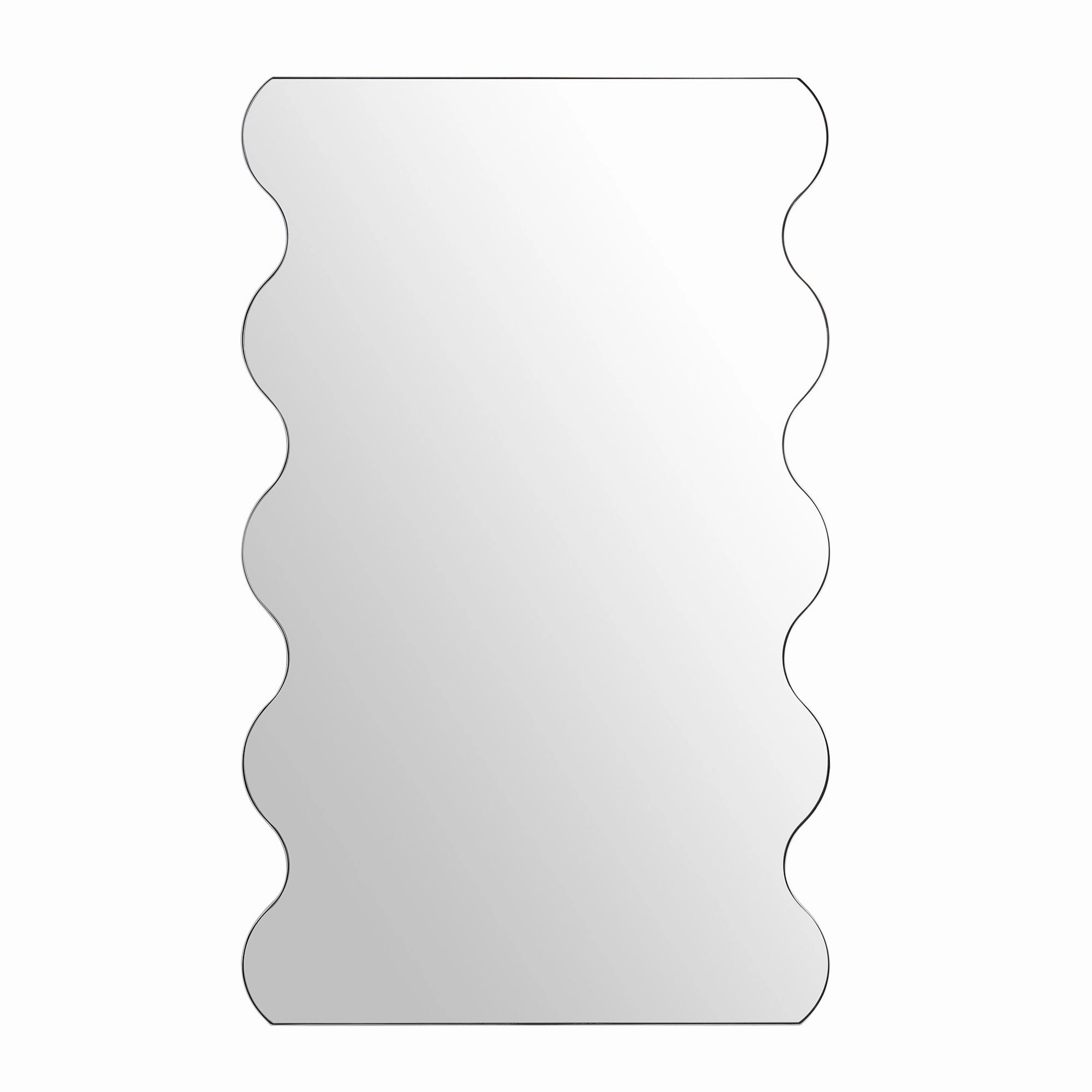 Luisa Wavy Curved Full length Mirror 180 x 110 cm, White