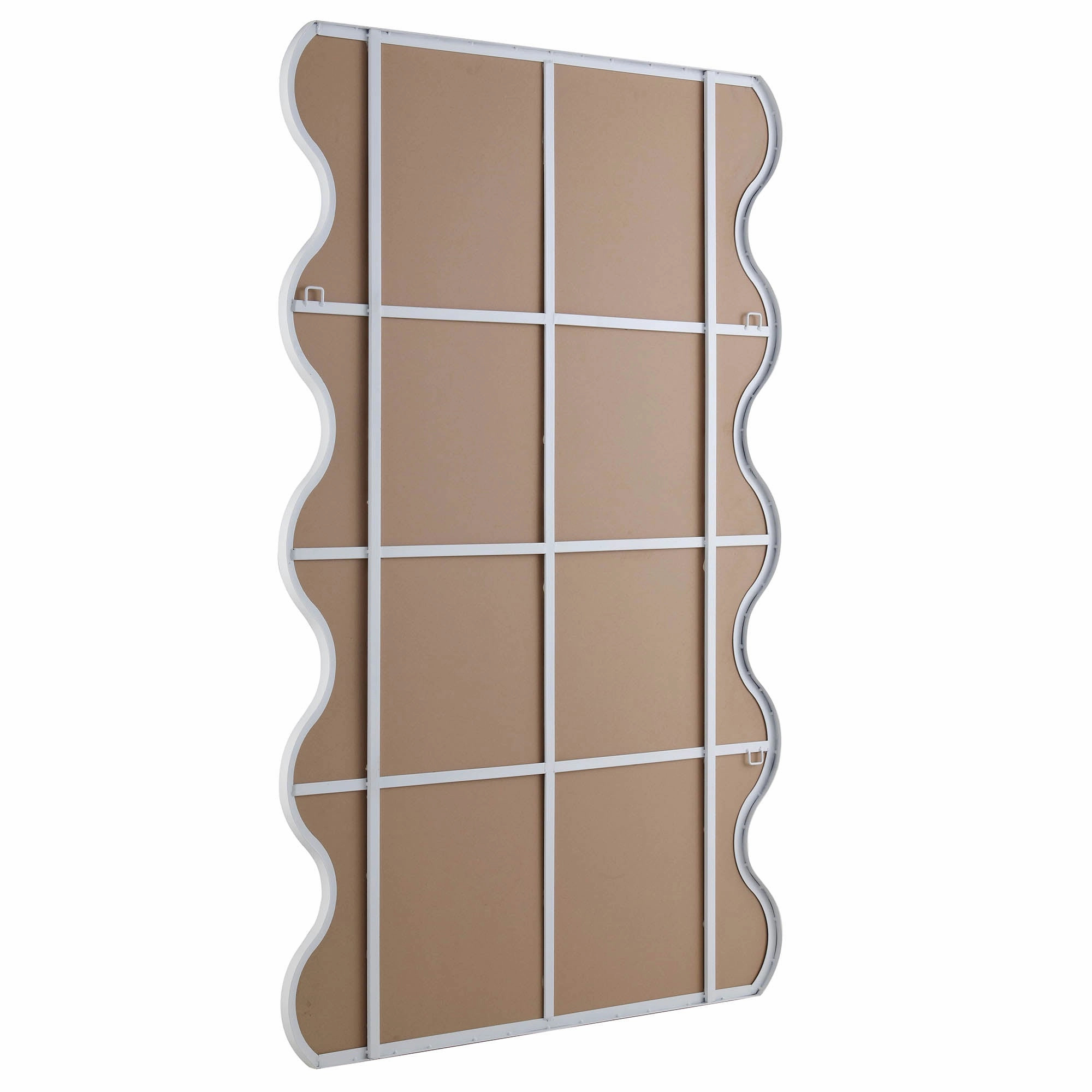 Luisa Wavy Curved Full length Mirror 180 x 110 cm, White