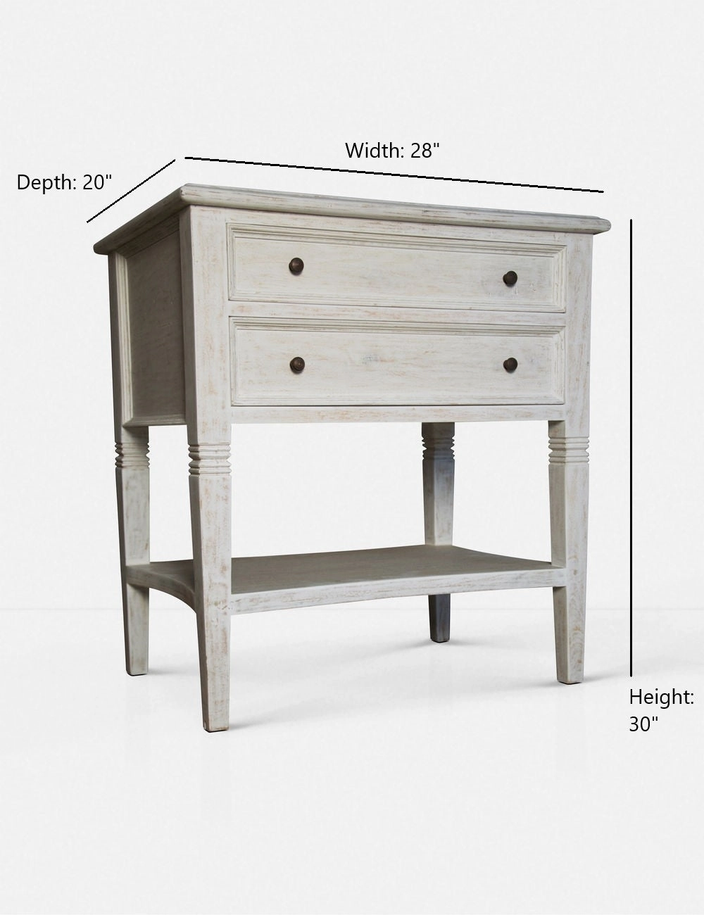 Luna 2 Drawer Nightstand