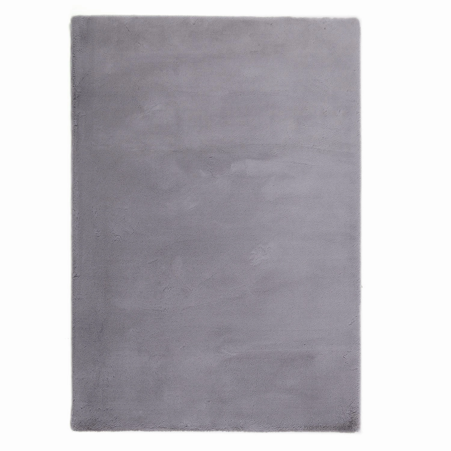 Lush Supersoft Grey Faux Fur Rug - 80 x 150 cm