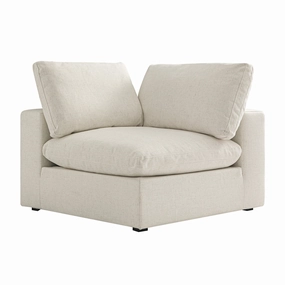 Lutyens Beige Linen Blend Modular Sofa, Corner Unit