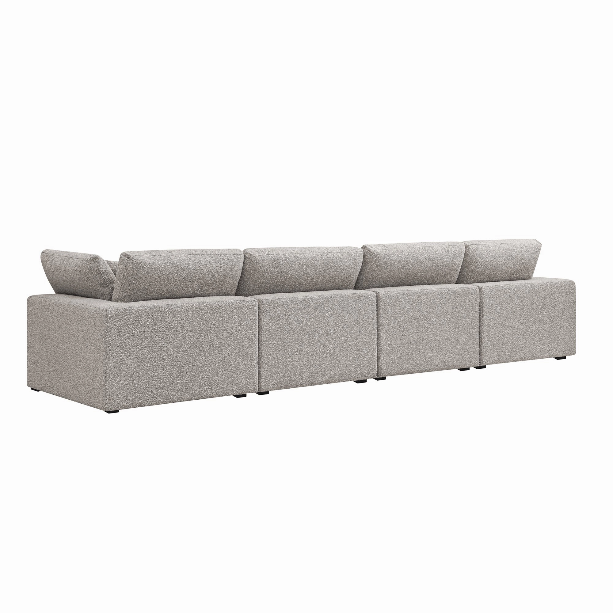 Lutyens Taupe Boucle Modular Sofa, 4-Piece
