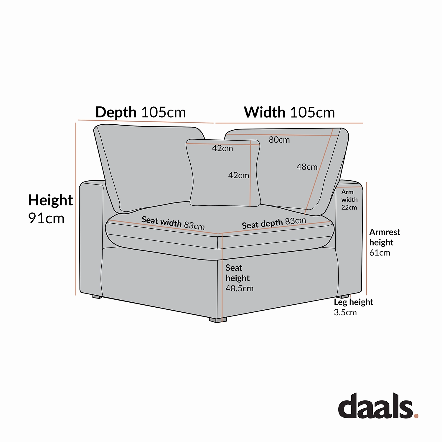 Lutyens Taupe Boucle Modular Sofa, Corner Unit