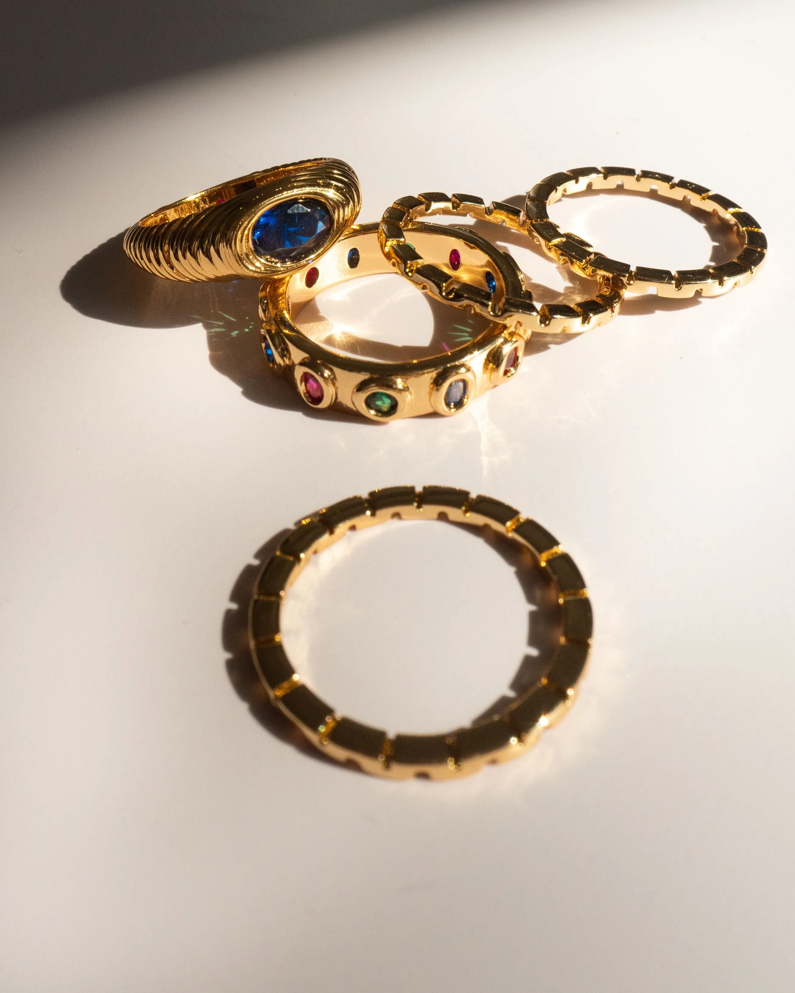 Luv AJ The Chloe Chain Ring Set Silver Shoes_Luv-Aj-Jewellery