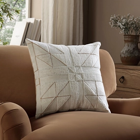 Luxe Collection Victoria Boucl Patchwork Hand Beaded Cushion