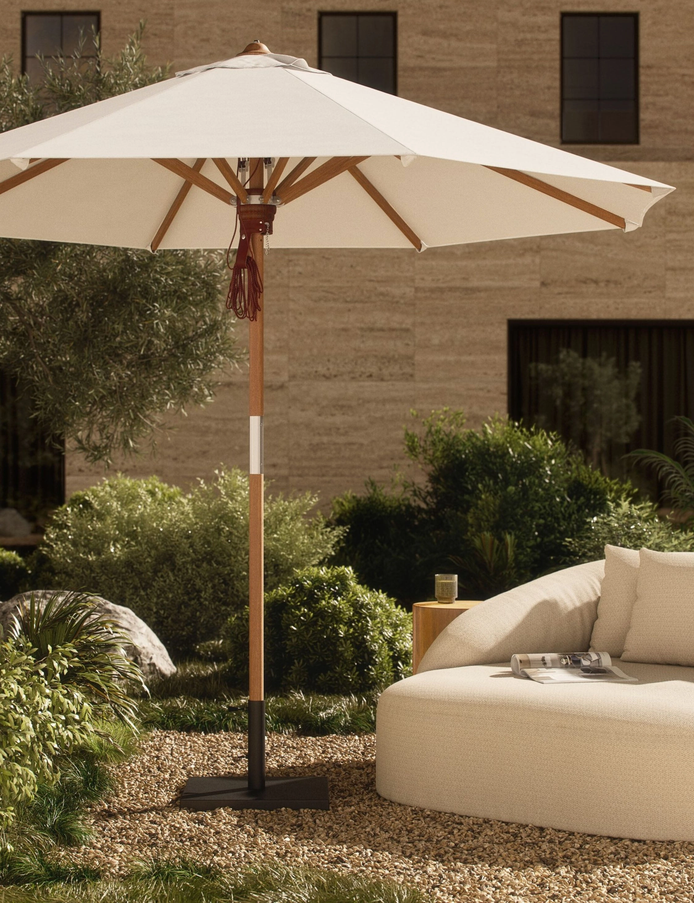 Luzita 9'10" Round Outdoor Umbrella